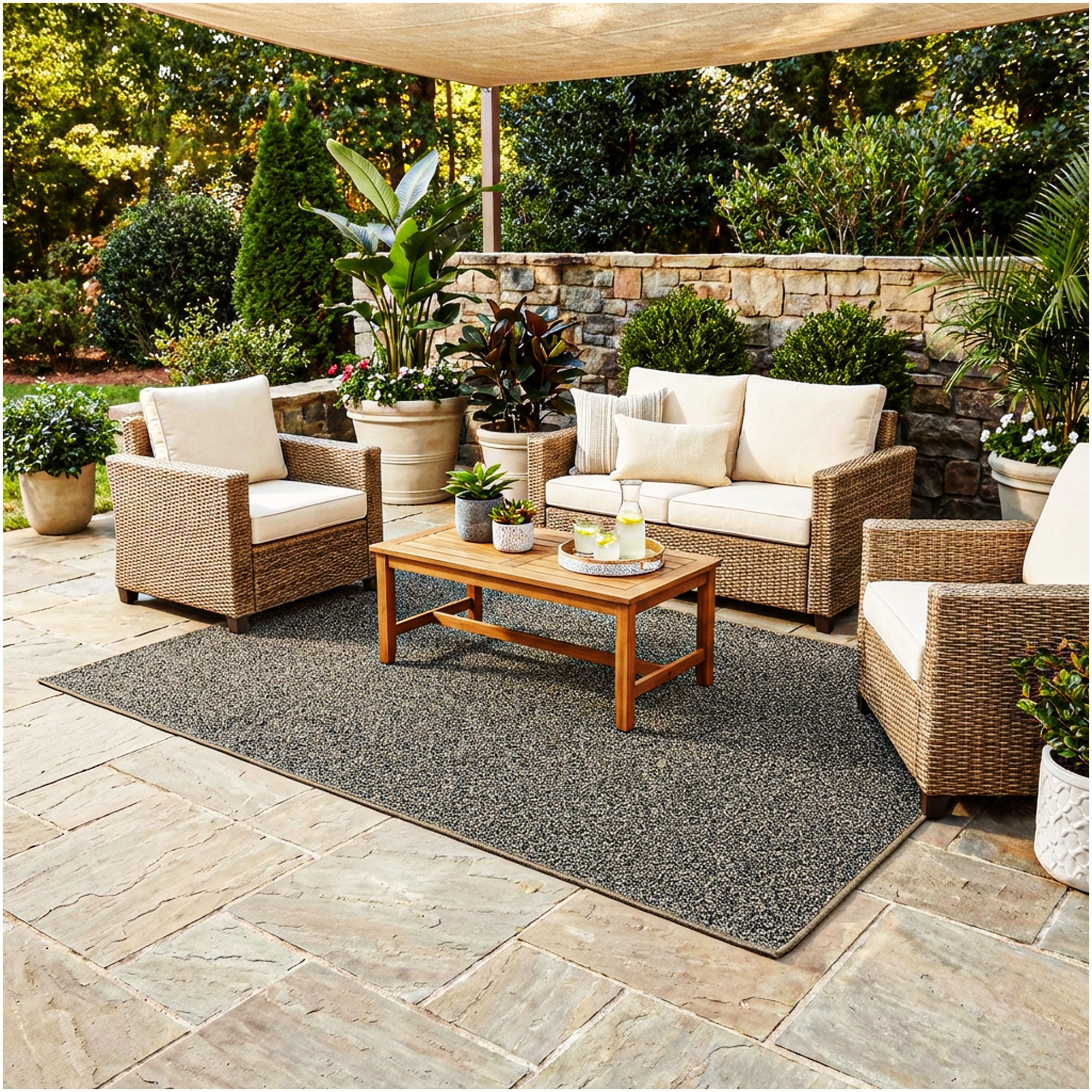 Natural Path Indoor/Outdoor Area Rug – Custom Sizes, 6 Colors