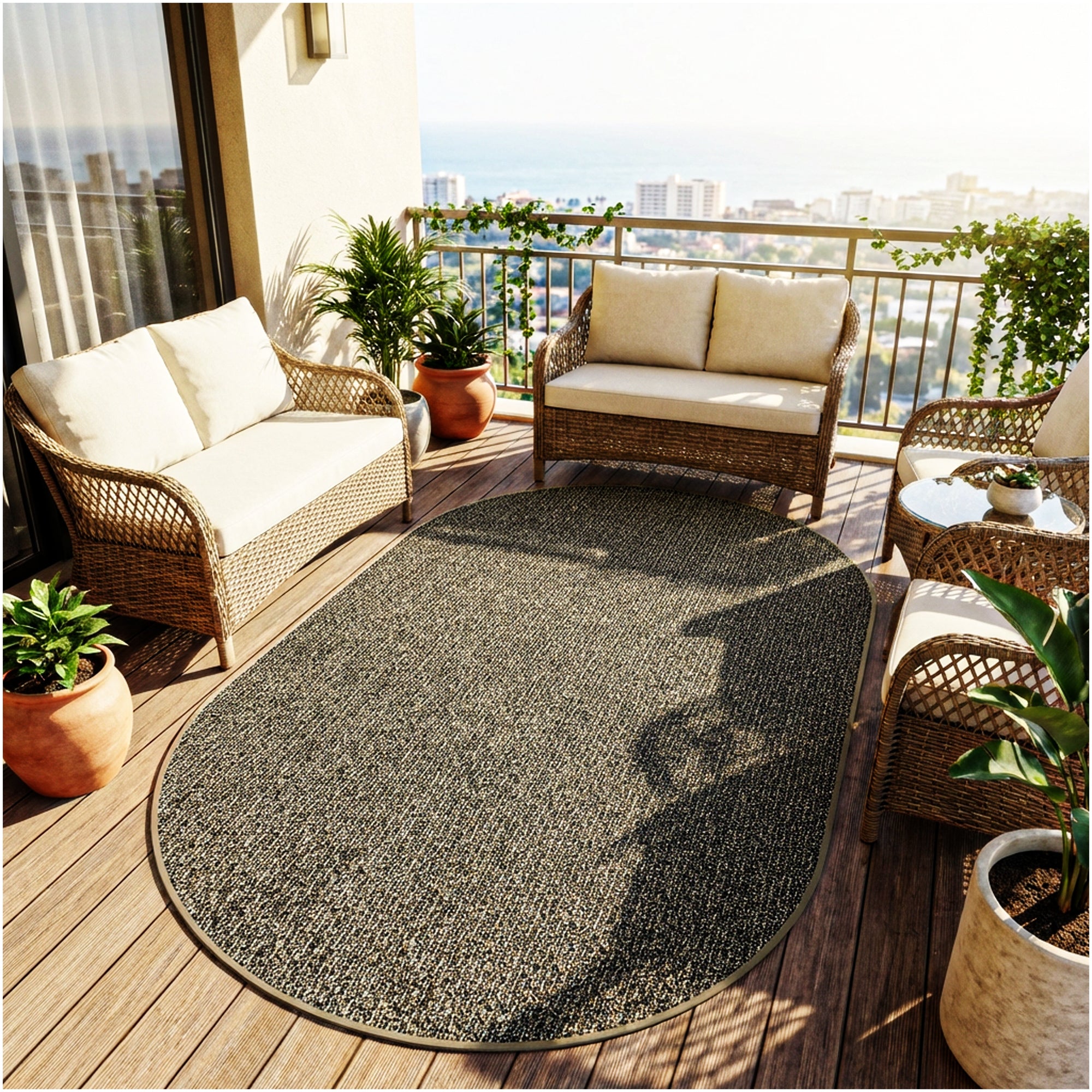 Natural Path Indoor/Outdoor Area Rug – Custom Sizes, 6 Colors