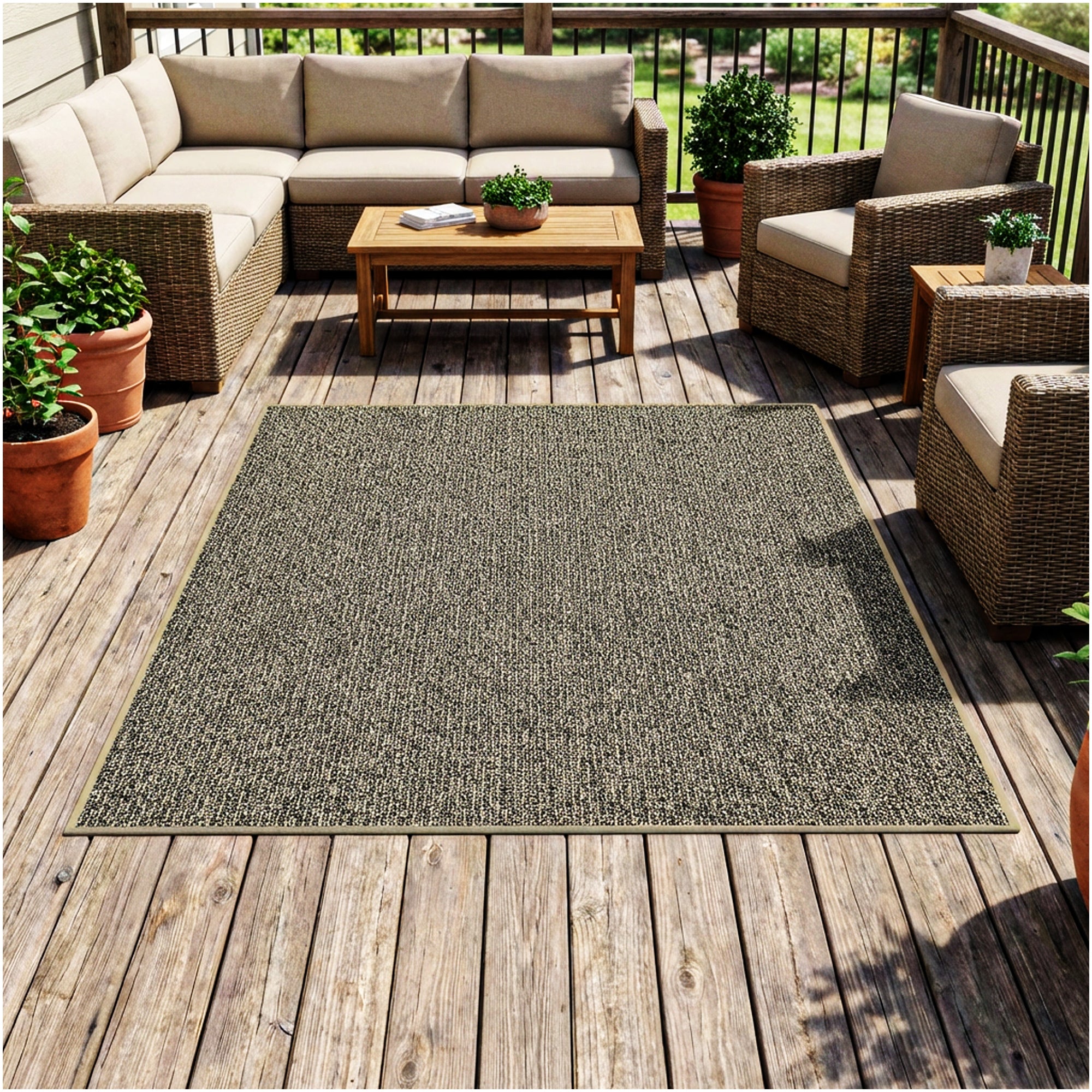 Natural Path Indoor/Outdoor Area Rug – Custom Sizes, 6 Colors