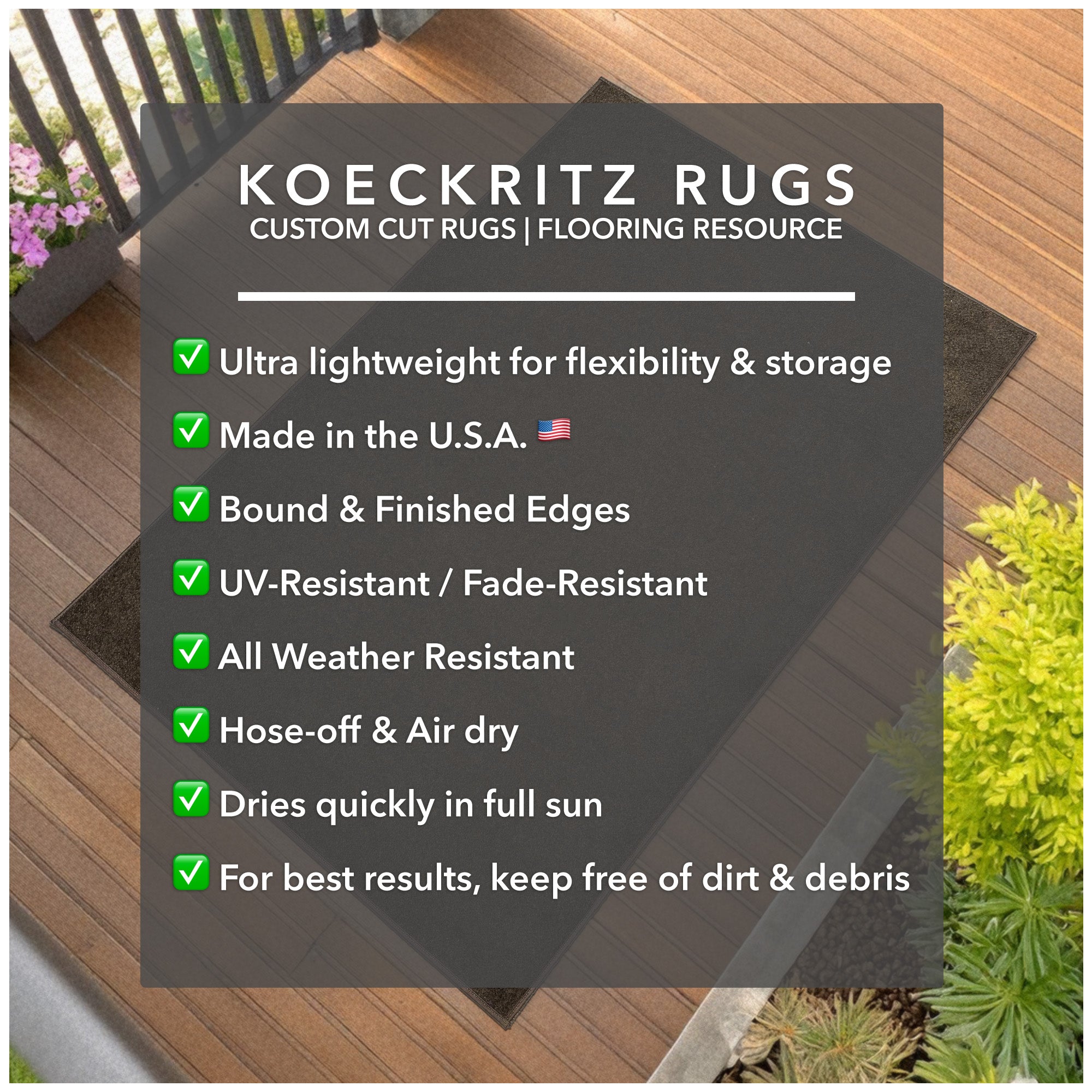 Economical Indoor/Outdoor Carpet Rug (10 Colors)