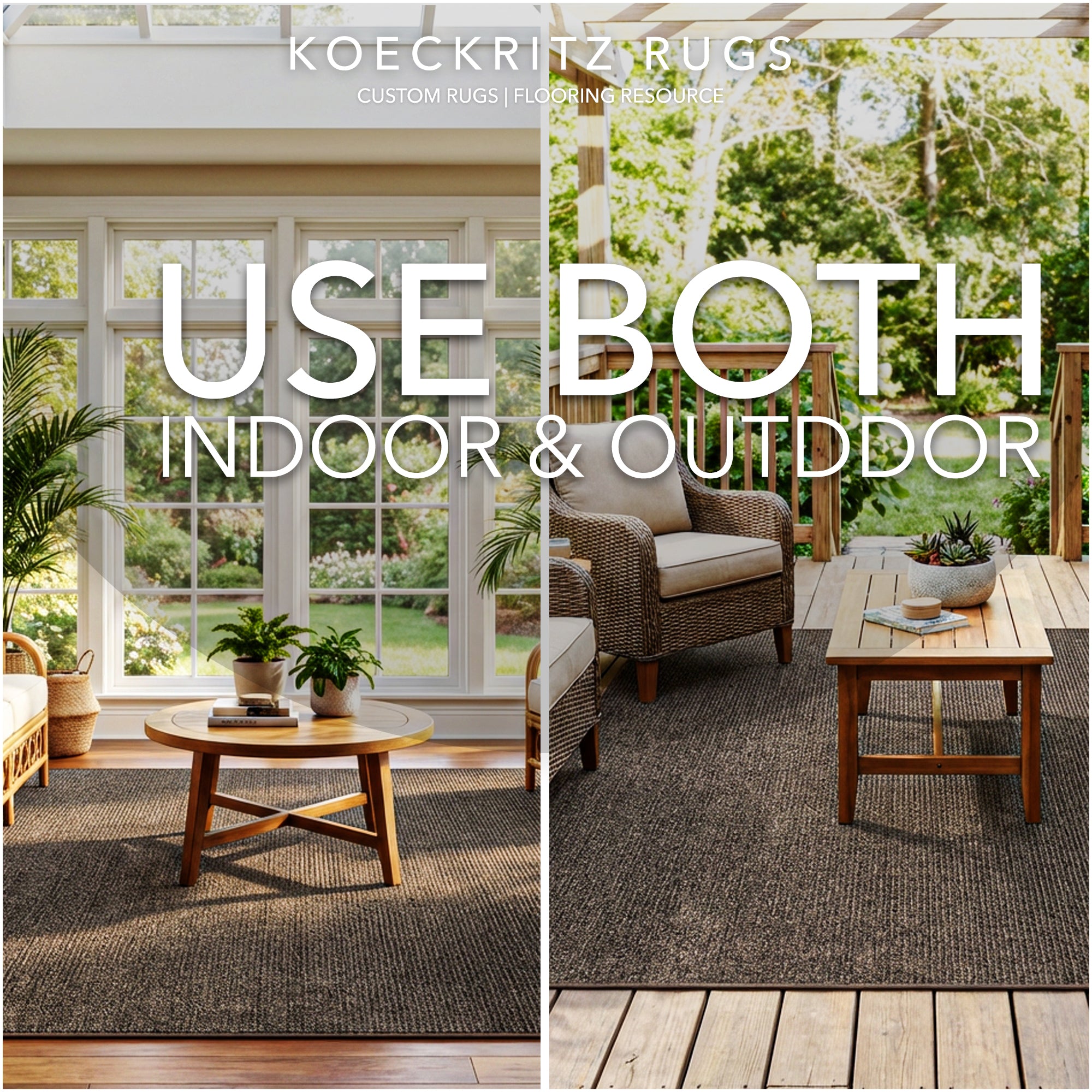 Wassaw Ribbed Indoor/Outdoor Area Rug – Lightweight PET Fiber, 6 Colors