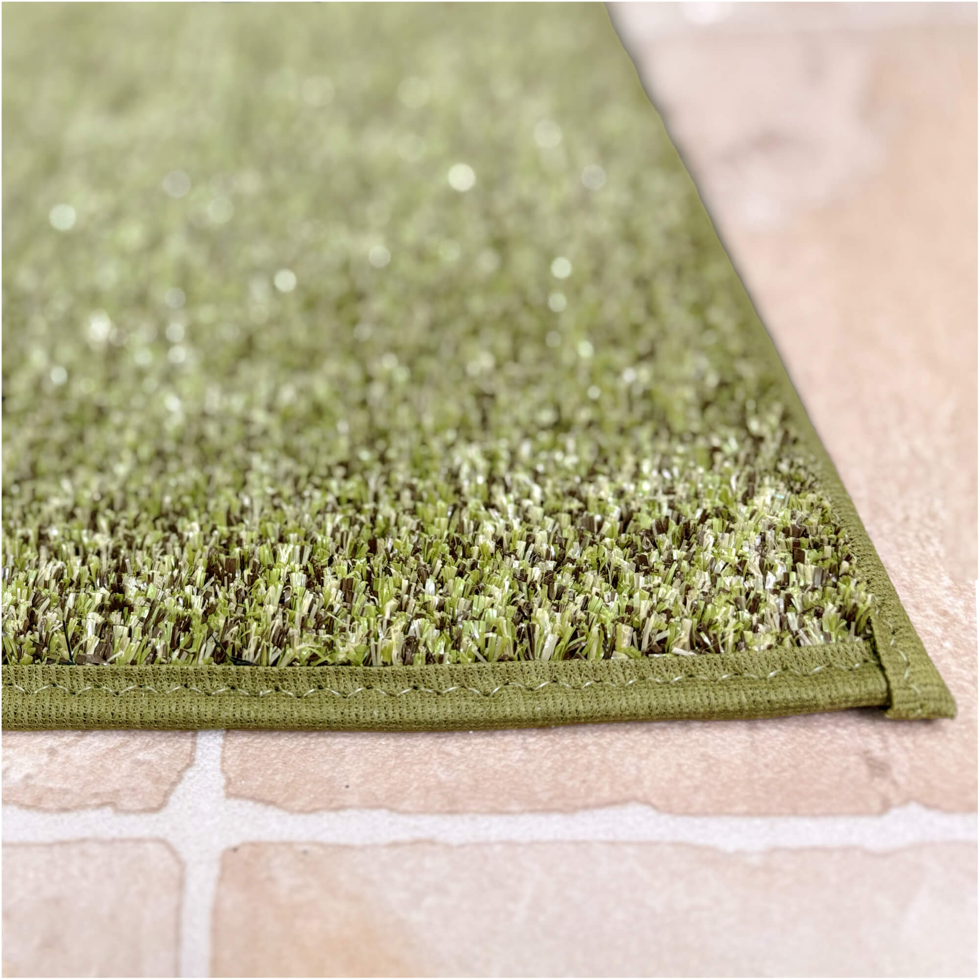 Cabana Tweed Artificial Grass Turf Rug – 3/8” Thick Ultra Turf Carpet, Custom Size, 7 Colors
