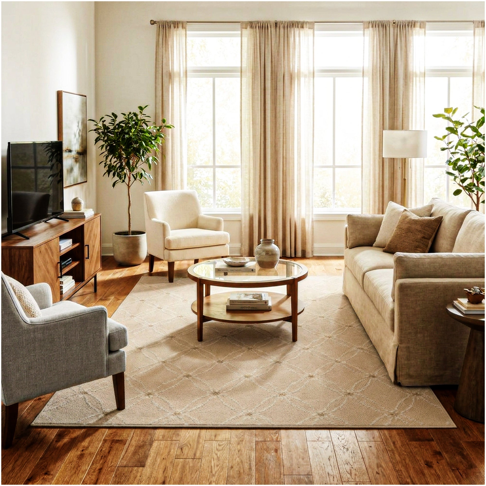 Milliken Charthouse Pattern Indoor Area Rug – 40 oz Cut Pile, Custom Sizes & Colors