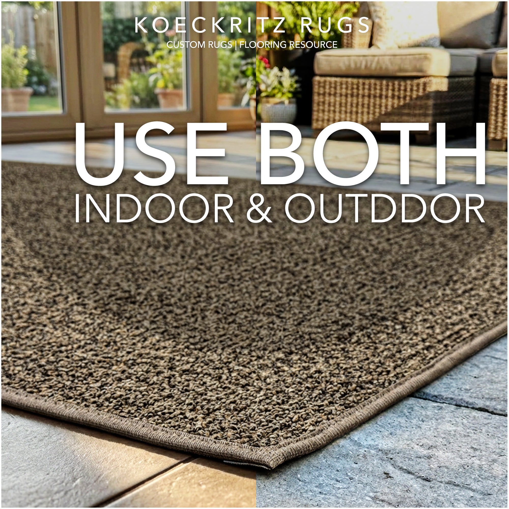 Casual Boucle Indoor/Outdoor Area Rug – Custom Sizes, 6 Colors