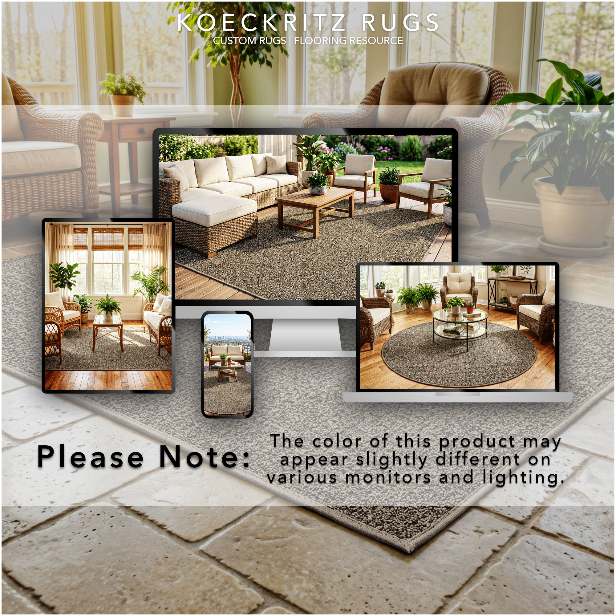 Casual Boucle Indoor/Outdoor Area Rug – Custom Sizes, 6 Colors