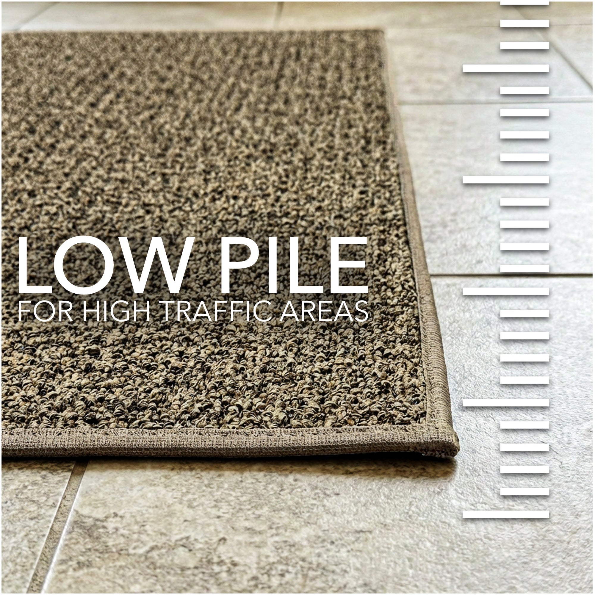Casual Boucle Indoor/Outdoor Area Rug – Custom Sizes, 6 Colors