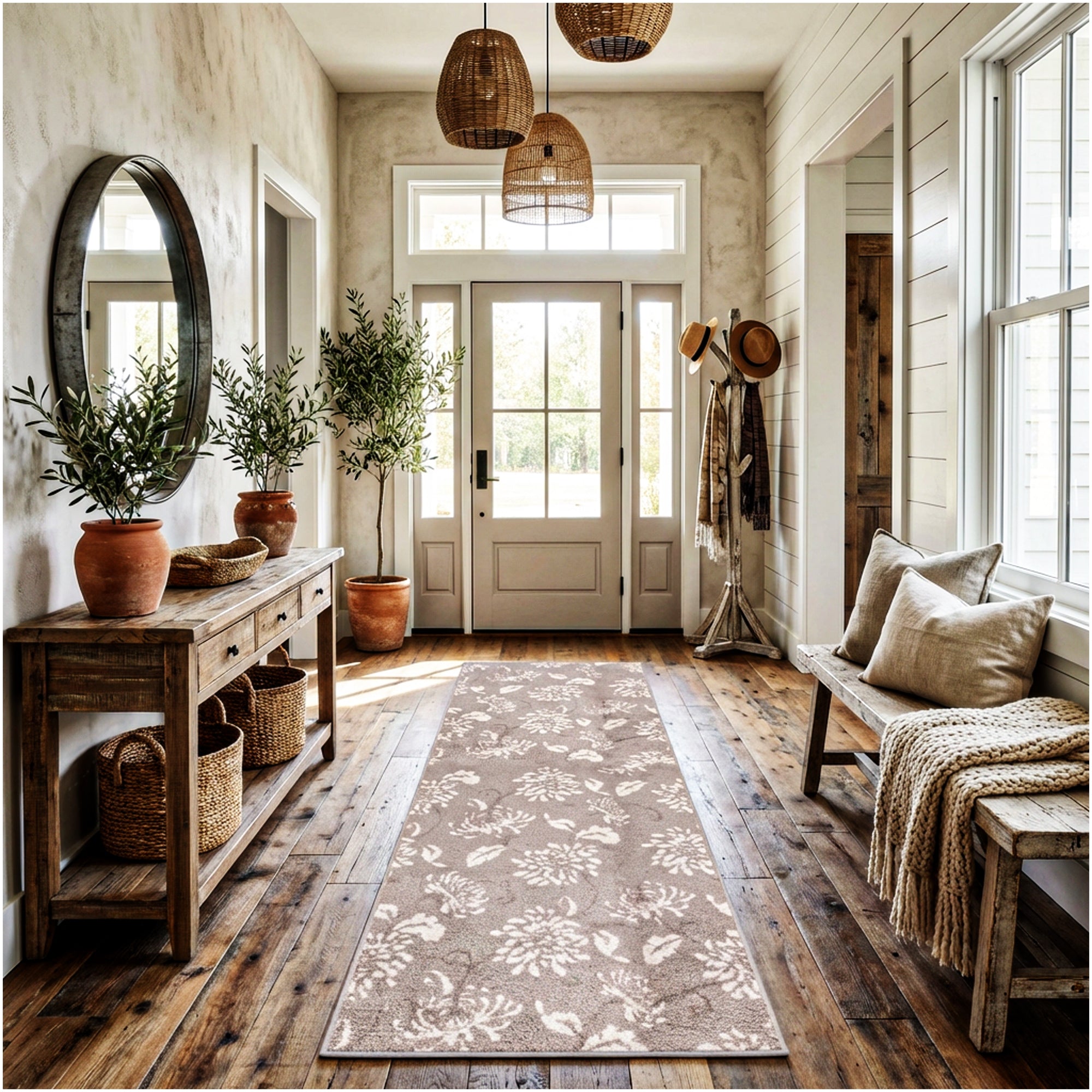Milliken Grand Fleur Indoor Area Rug – Floral Design, Multiple Colors