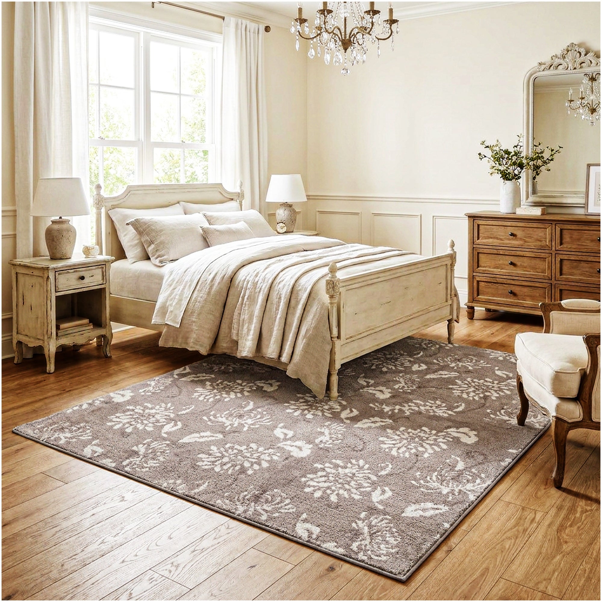 Milliken Grand Fleur Indoor Area Rug – Floral Design, Multiple Colors