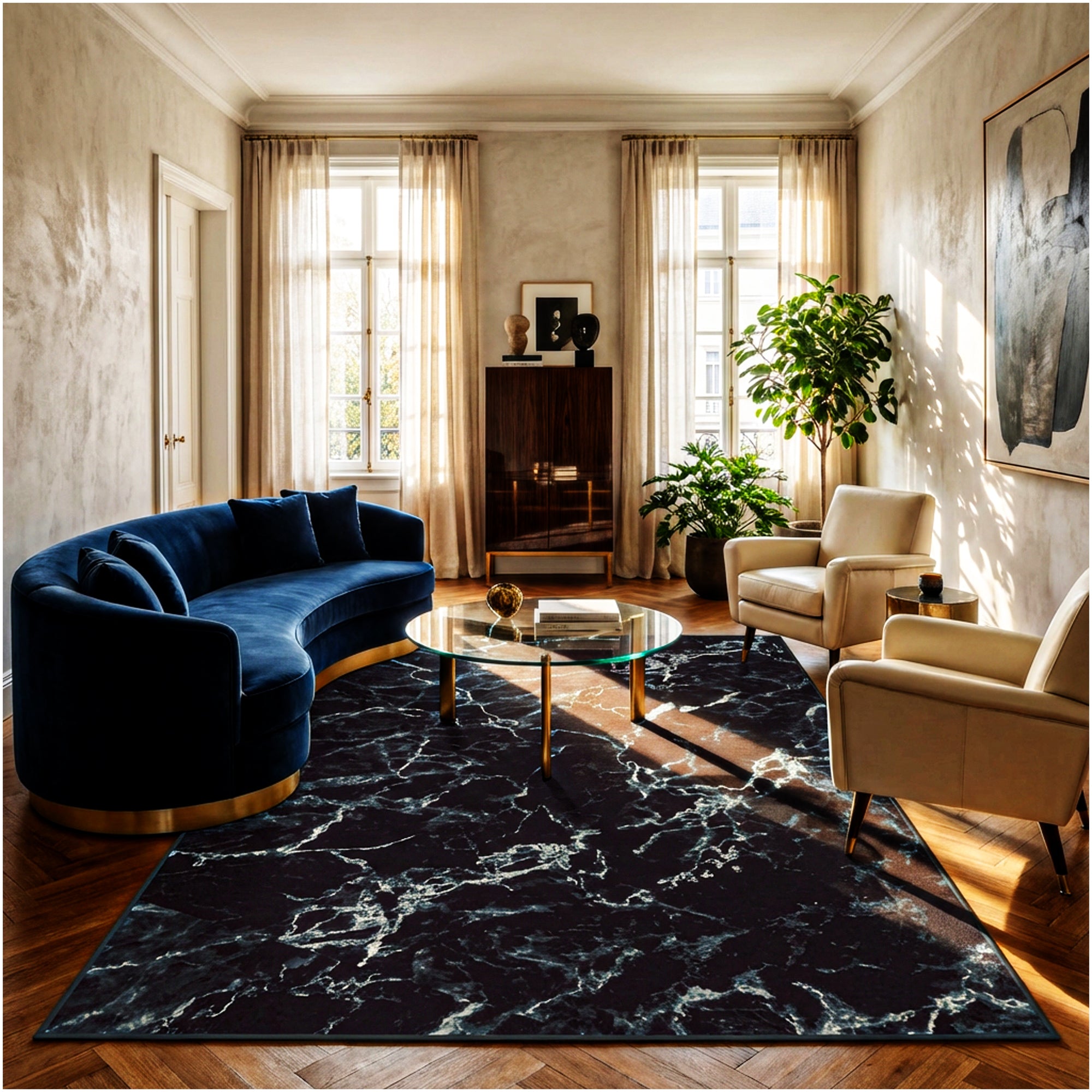 Milliken Cavatori Marble Pattern Indoor Area Rug – 3/8″ Thick, 40 oz Cut Pile