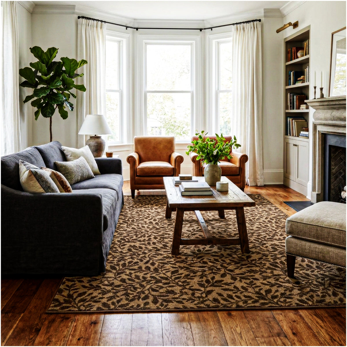 Milliken Hidden Trail Nature Pattern Indoor Area Rug – Custom Sizes