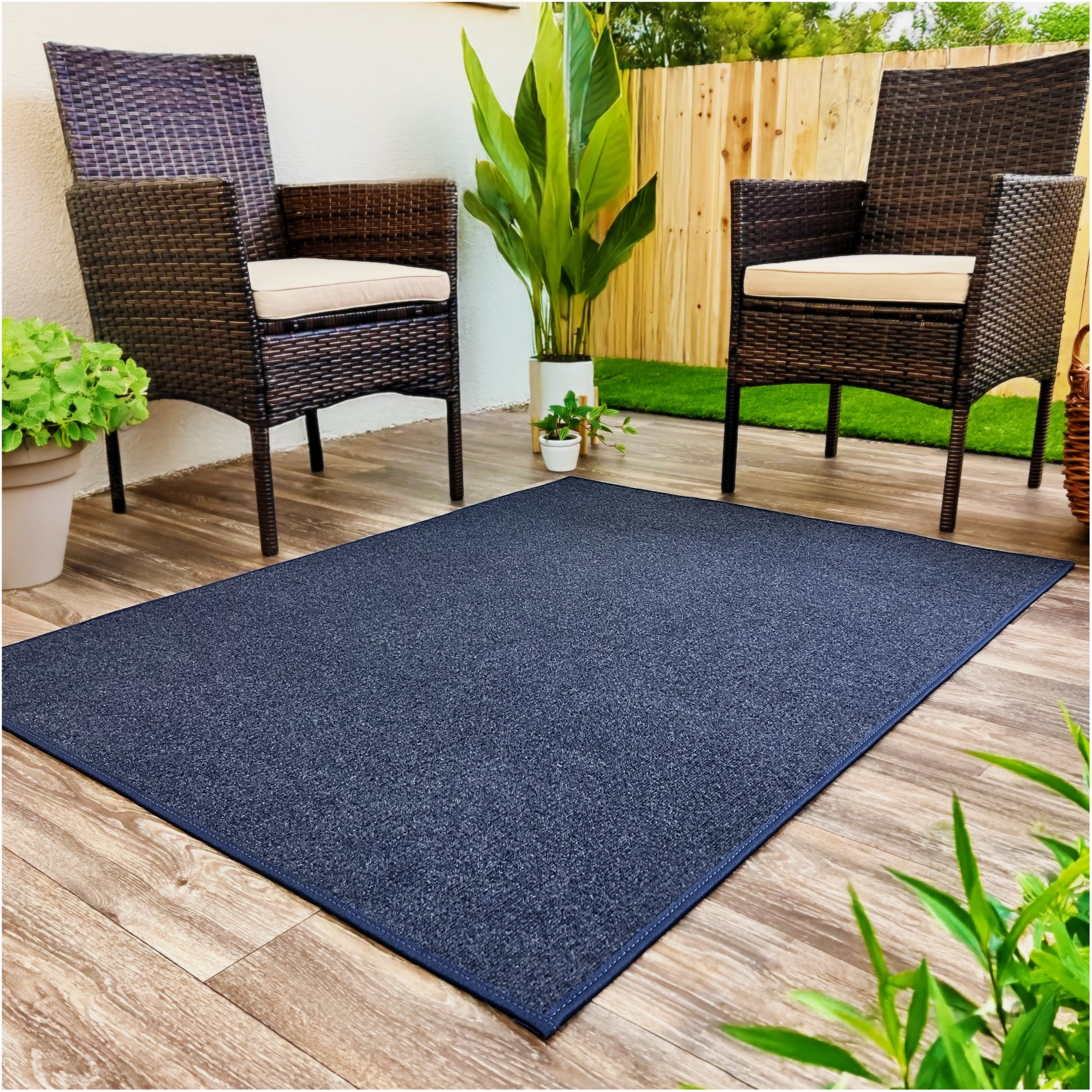 Roanoke Rib Indoor-Outdoor Area Rug in Custom Sizes - Sample