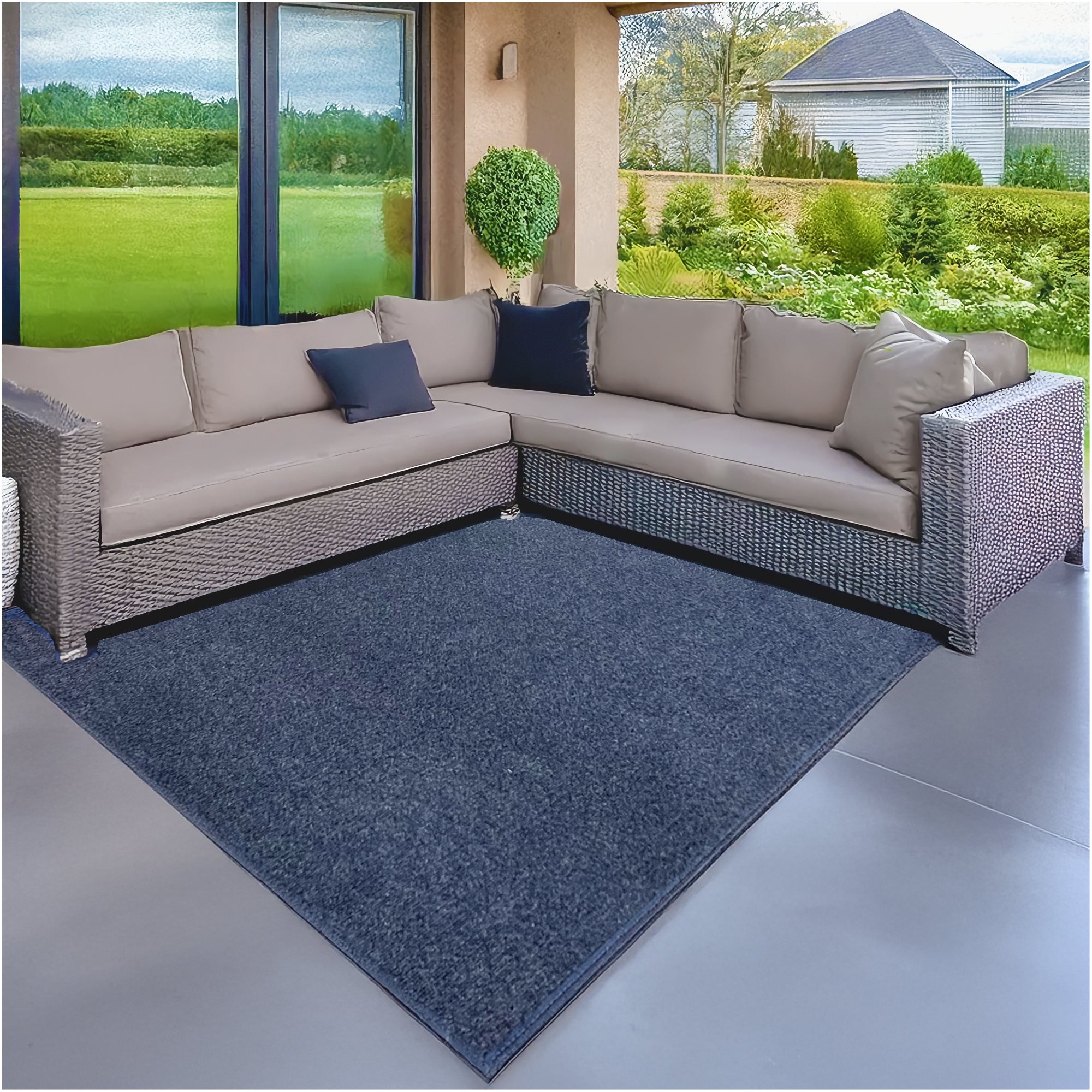 Roanoke Rib Indoor-Outdoor Area Rug in Custom Sizes - Sample
