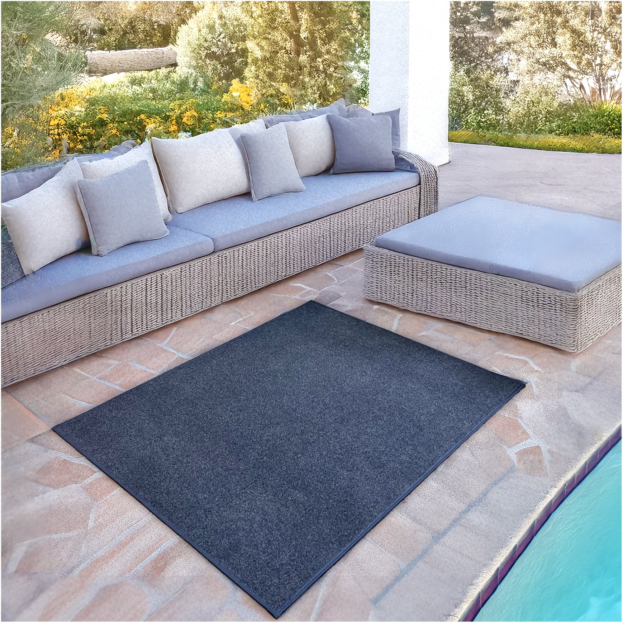 Roanoke Rib Indoor-Outdoor Area Rug in Custom Sizes - Sample