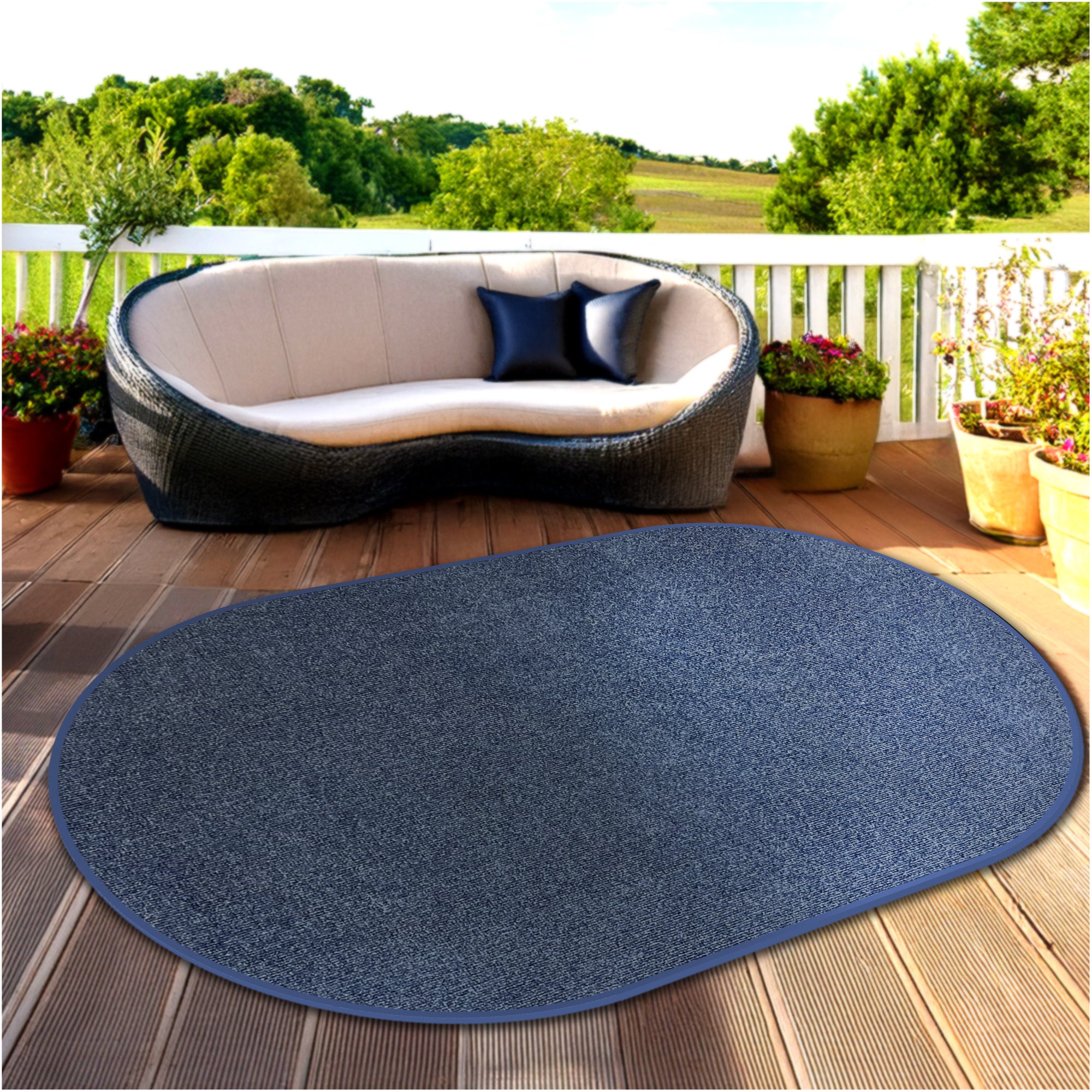 Roanoke Rib Indoor-Outdoor Area Rug in Custom Sizes - Sample