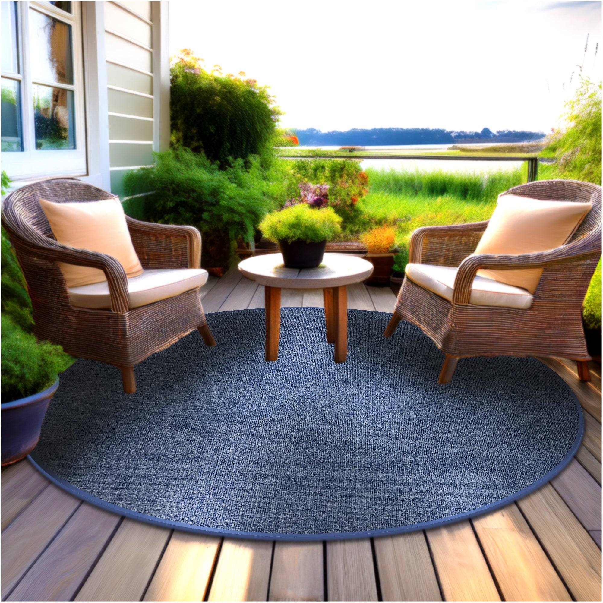 Roanoke Rib Indoor-Outdoor Area Rug in Custom Sizes - Sample