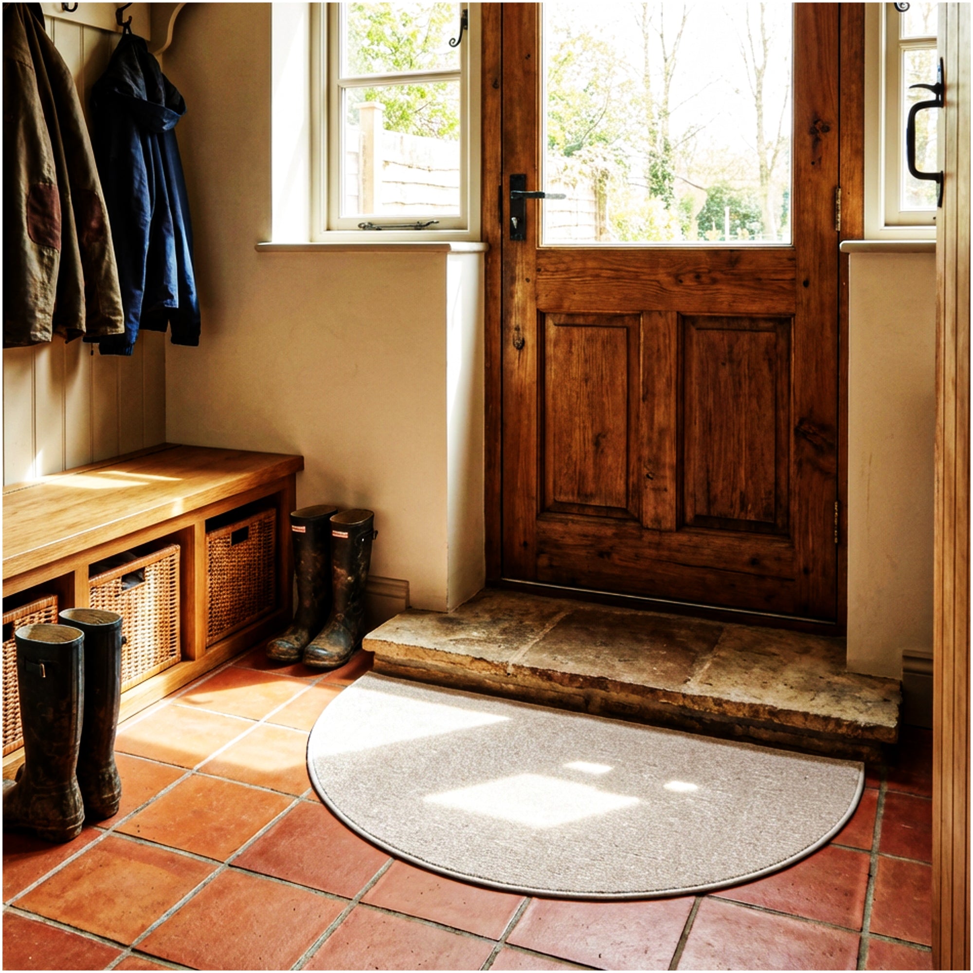 Wassaw Ribbed Indoor/Outdoor Area Rug – Lightweight PET Fiber, 6 Colors