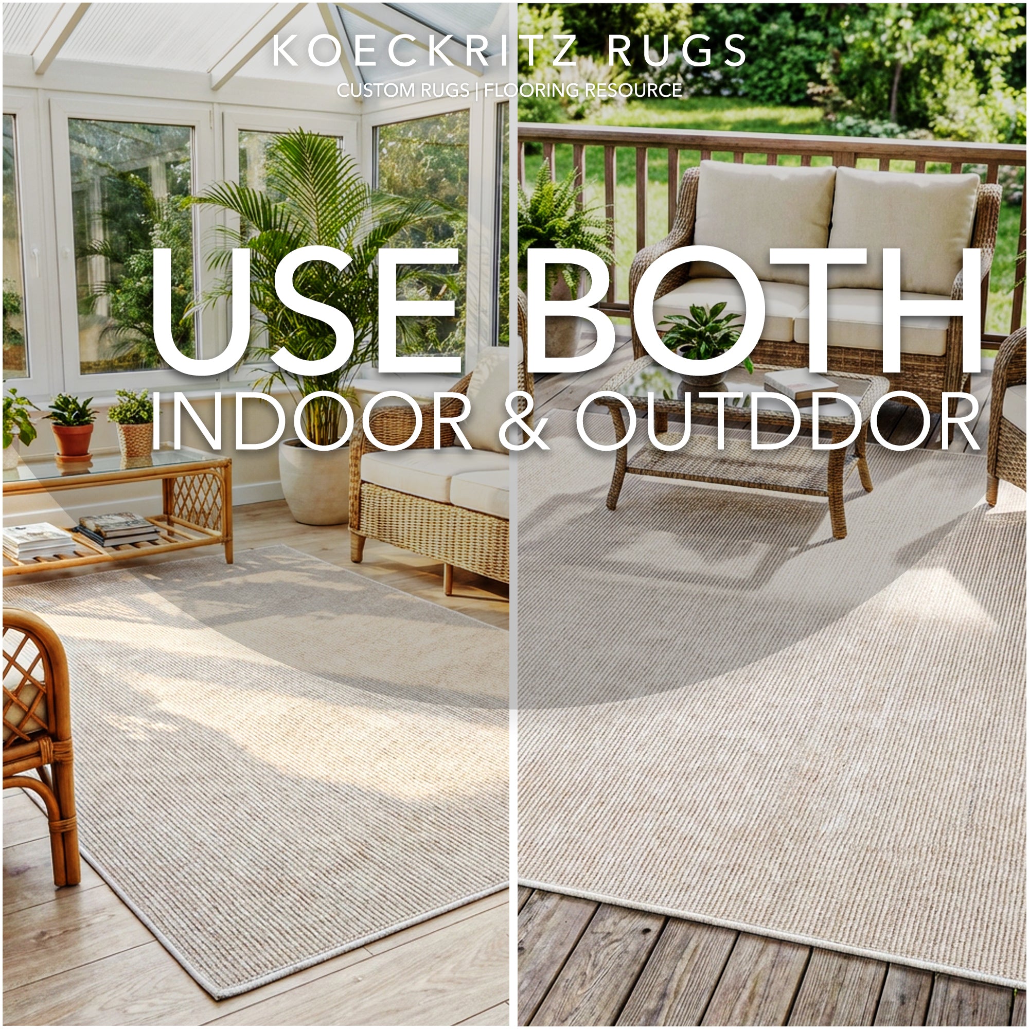 Wassaw Ribbed Indoor/Outdoor Area Rug – Lightweight PET Fiber, 6 Colors