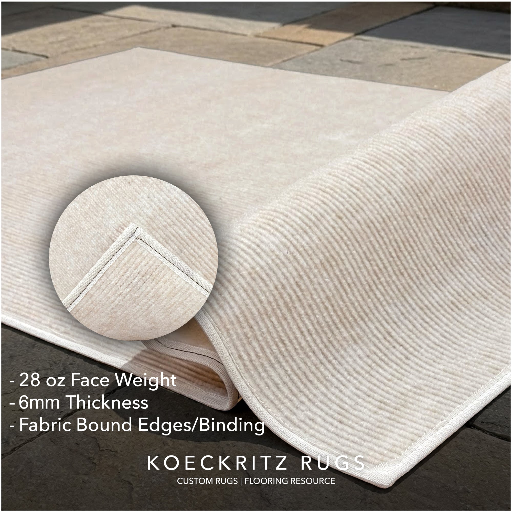 Off-White Ribbed Wedding Aisle Runner | Indoor/Outdoor Event Carpet