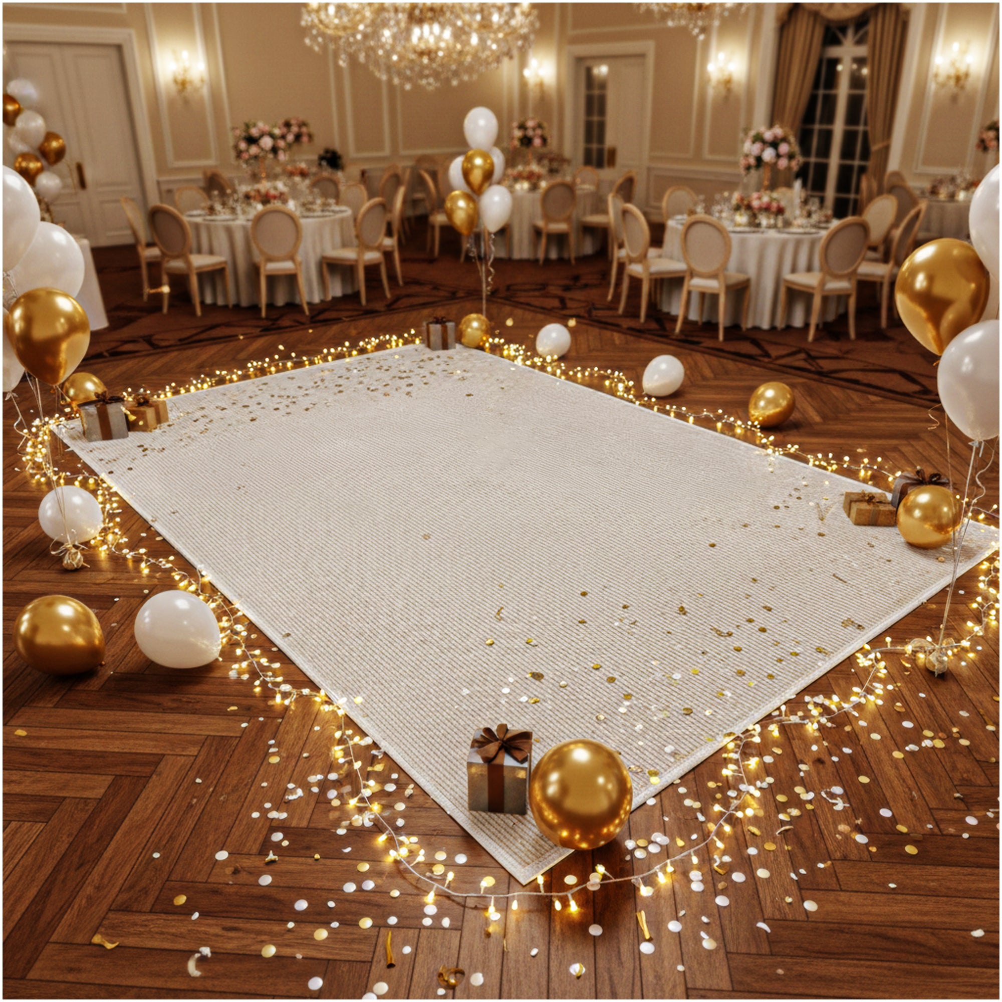 Off-White Ribbed Wedding Aisle Runner | Indoor/Outdoor Event Carpet