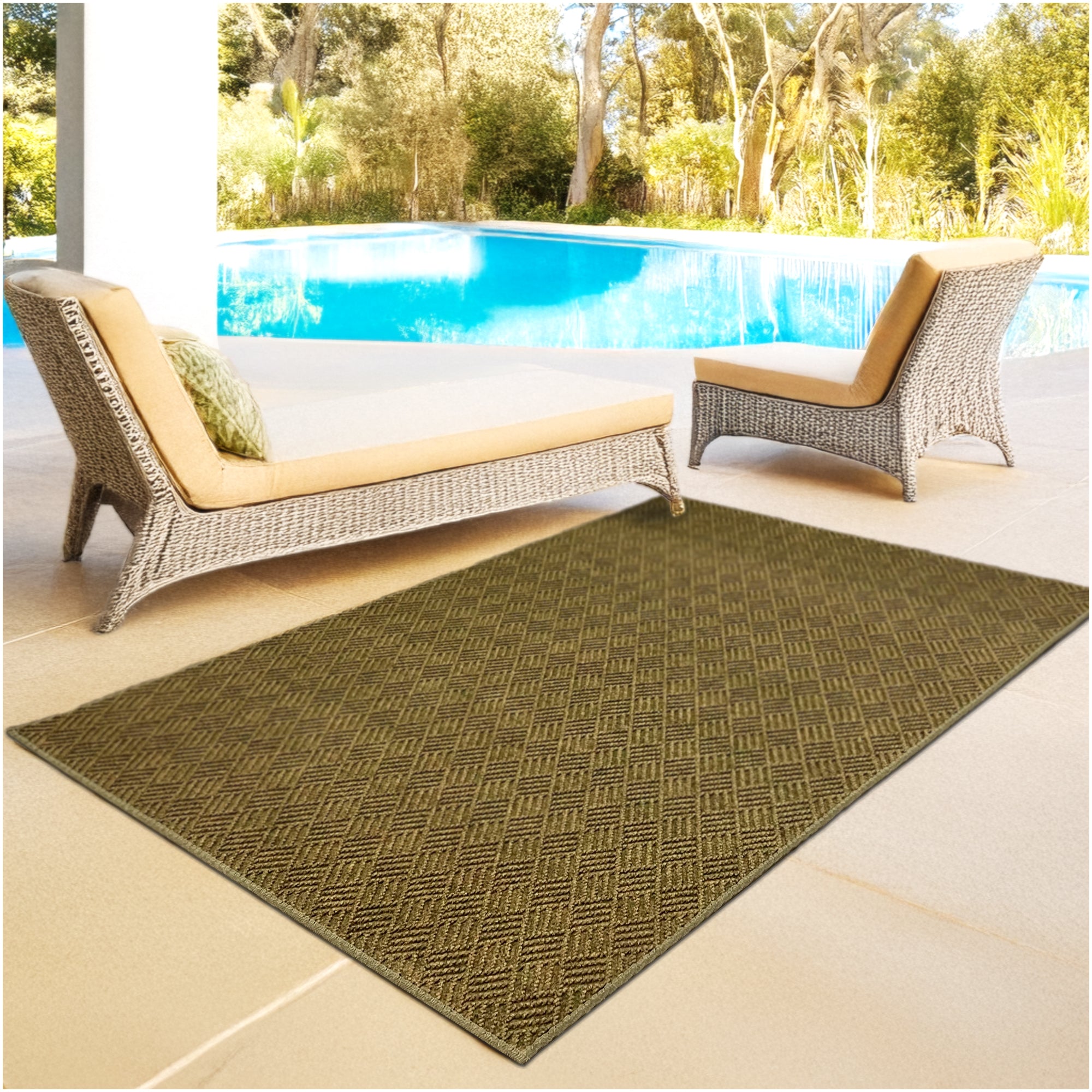 Dreamweaver Indoor/Outdoor Area Rug | Custom Size & Shape, 1/4" Thick