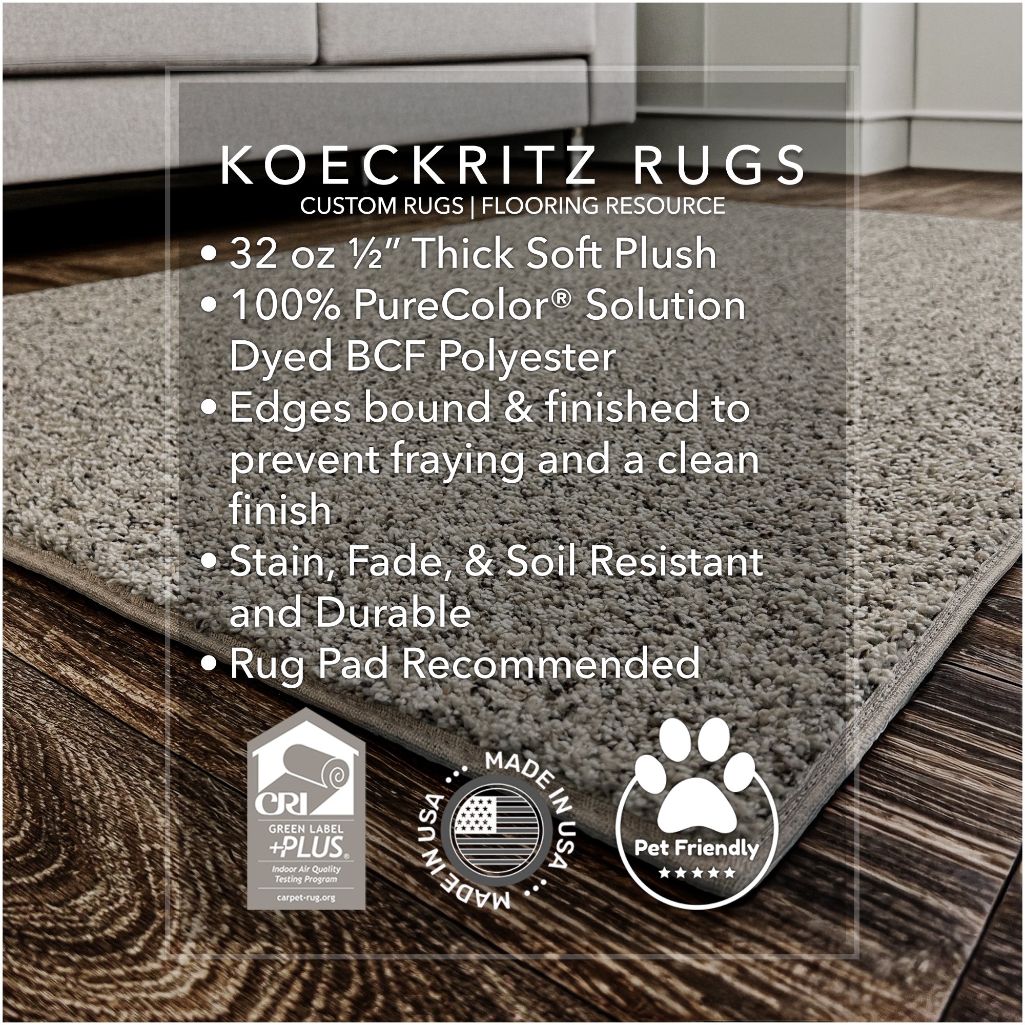 Toast of the Town Plush Frieze Area Rug