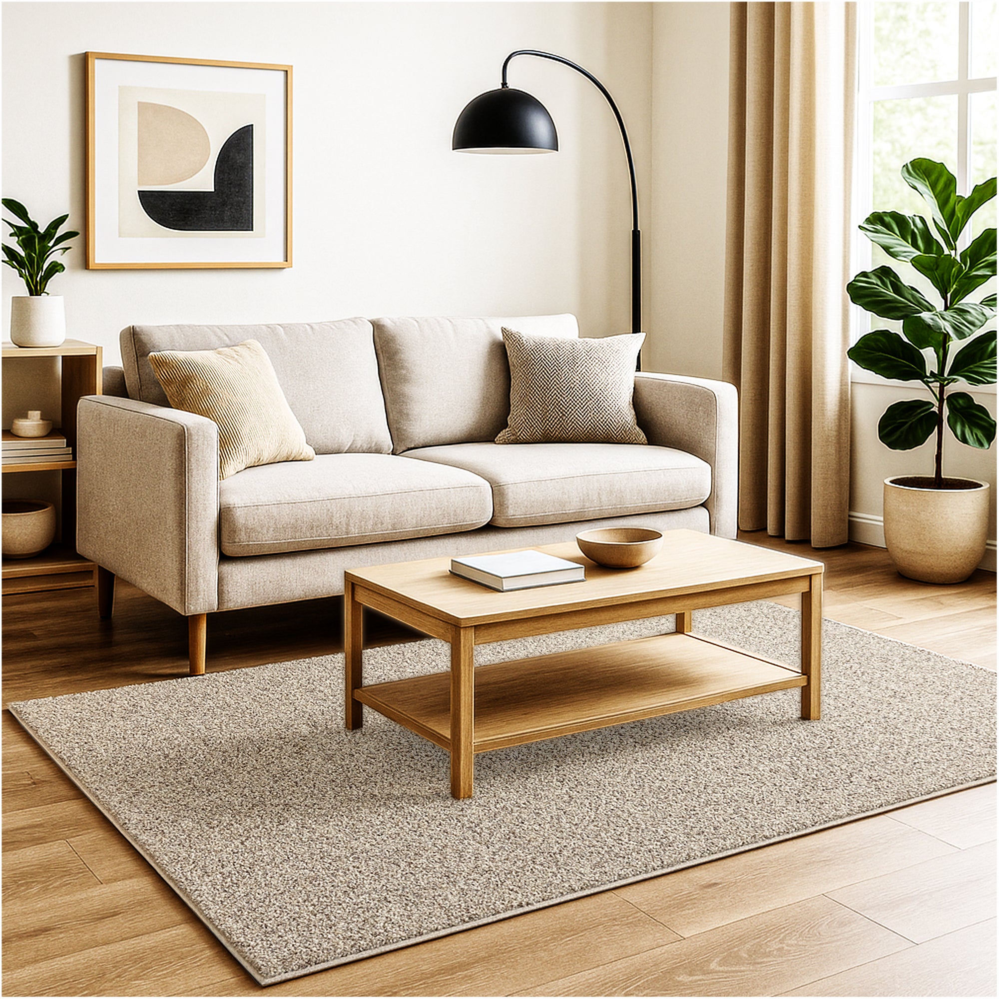 Toast of the Town Plush Frieze Area Rug