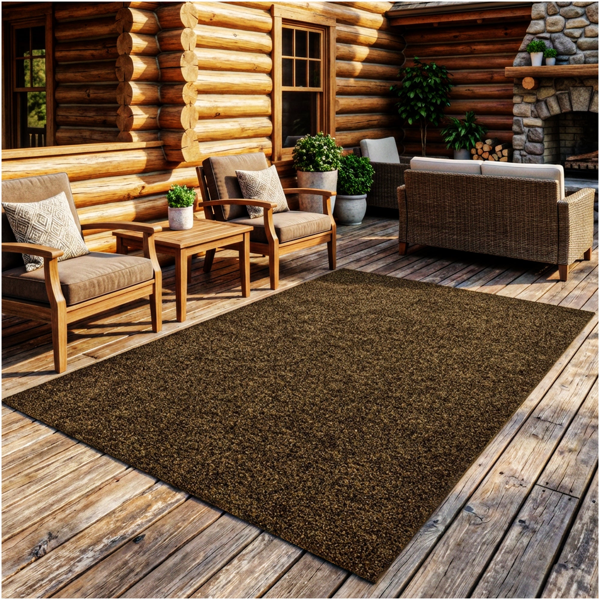 Grizzly Turf Indoor/Outdoor Area Rug – Durable, Weatherproof, Custom Cut