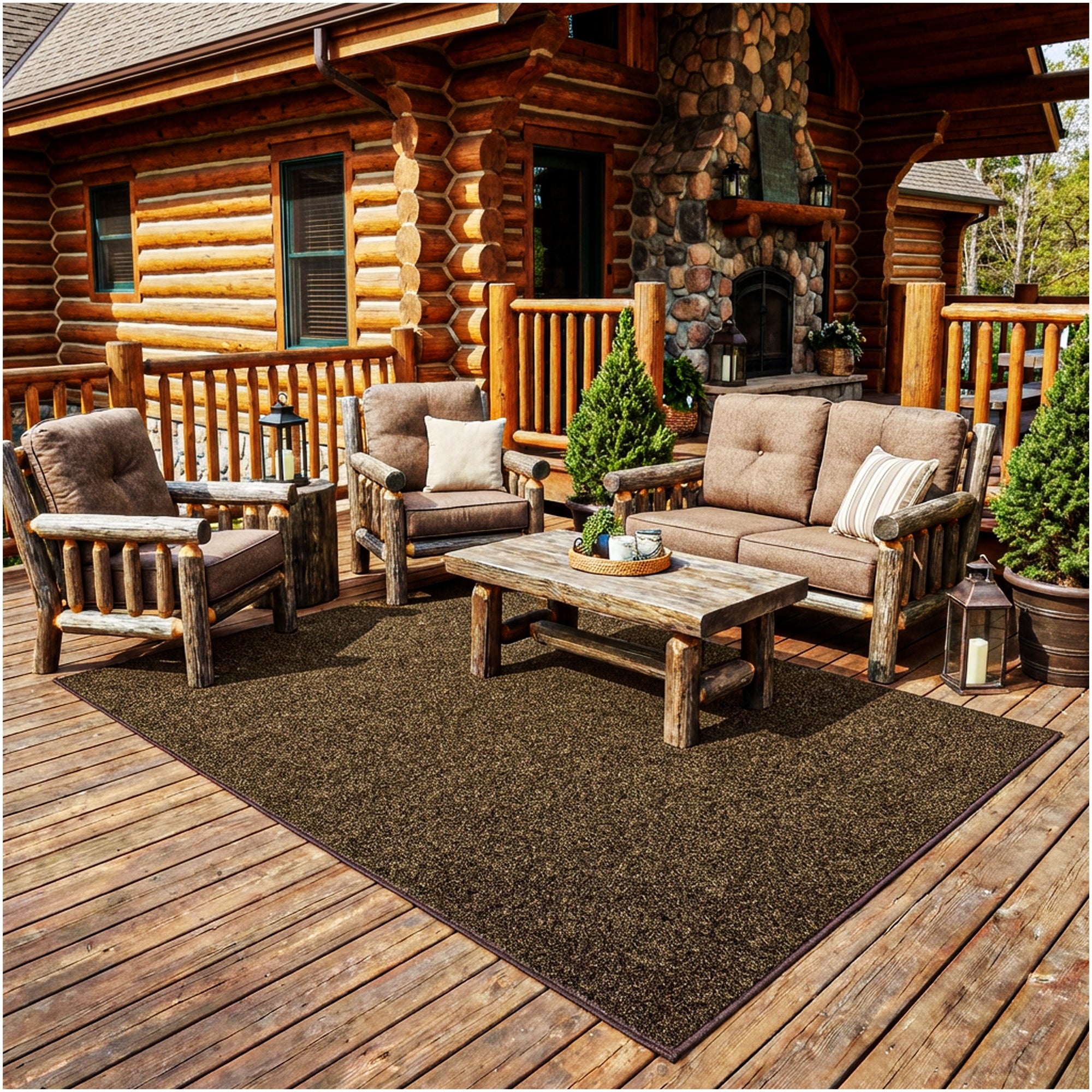 Grizzly Turf Indoor/Outdoor Area Rug – Durable, Weatherproof, Custom Cut