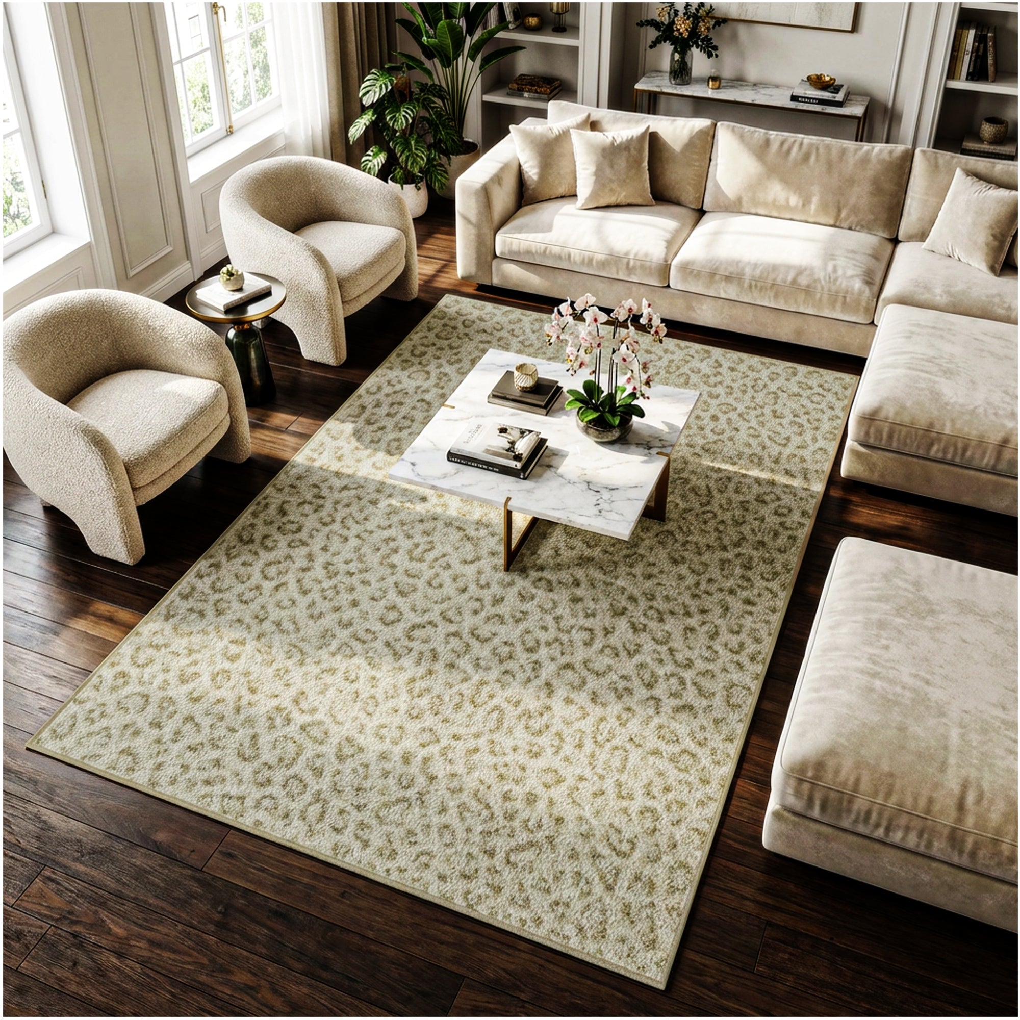 Milliken Exotic Touch Leopard Indoor Area Rug – 40 oz Cut Pile, Custom Sizes & Colors