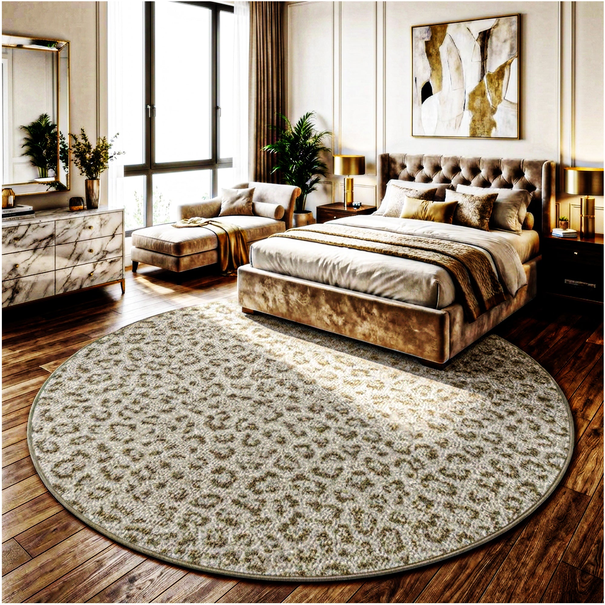 Milliken Exotic Touch Leopard Indoor Area Rug – 40 oz Cut Pile, Custom Sizes & Colors