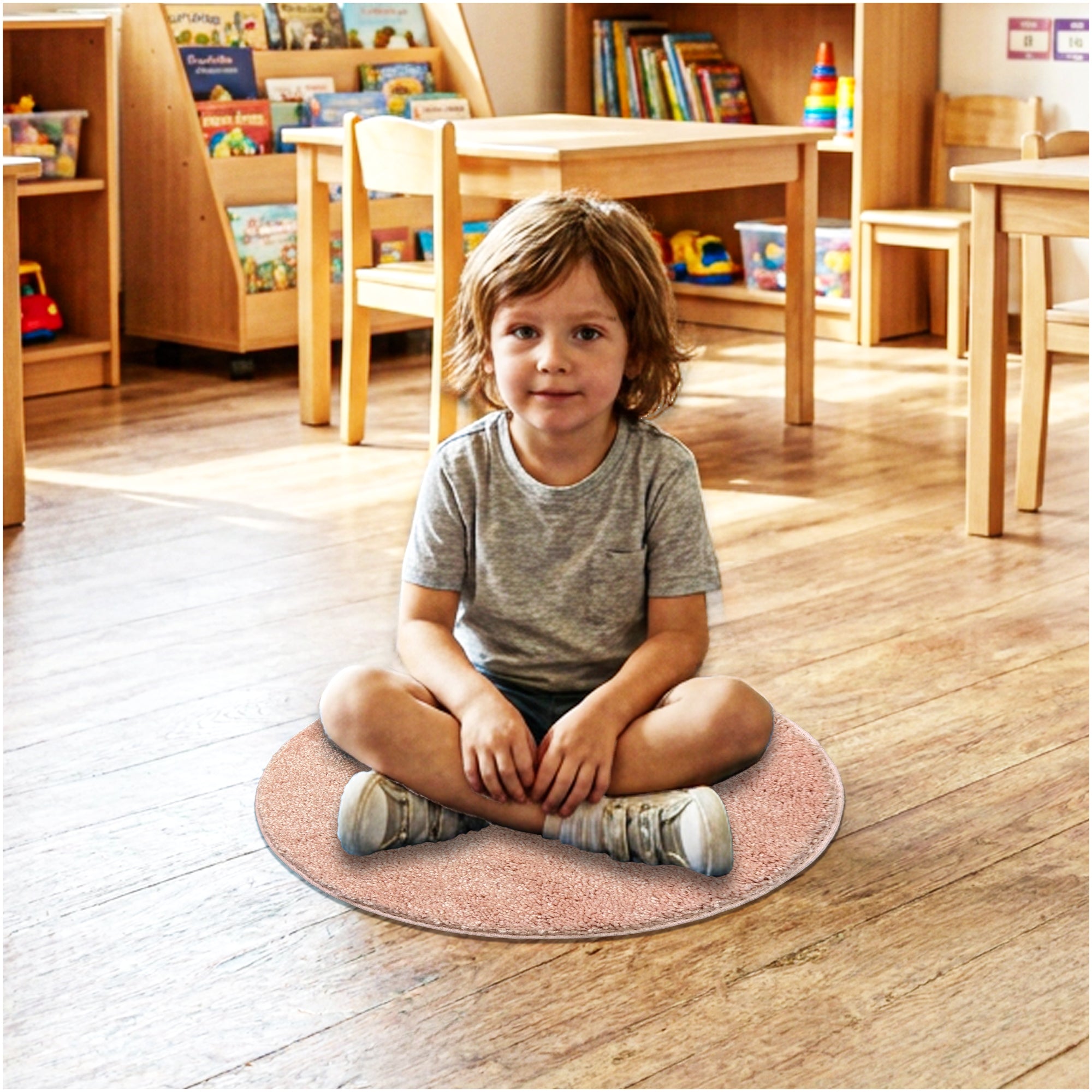 Children’s Classroom Carpet Circle Seats – Multiple Colors | 18” Round Soft Floor Cushions