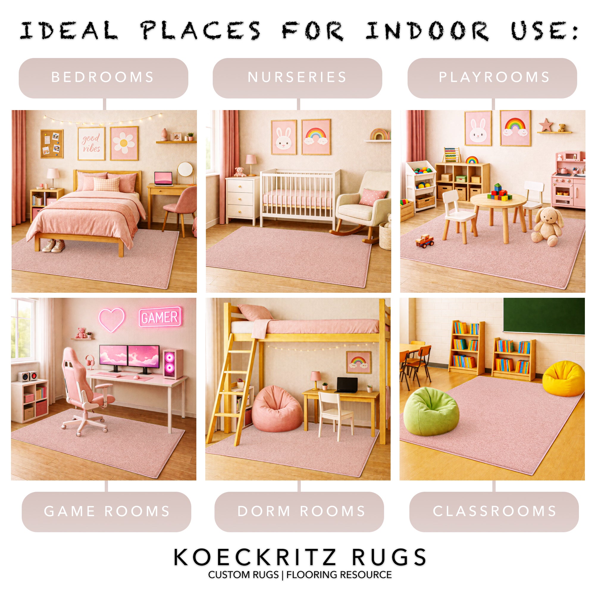 Kid Crossing Soft Area Rug – Colorful Collection, Custom Sizes Available