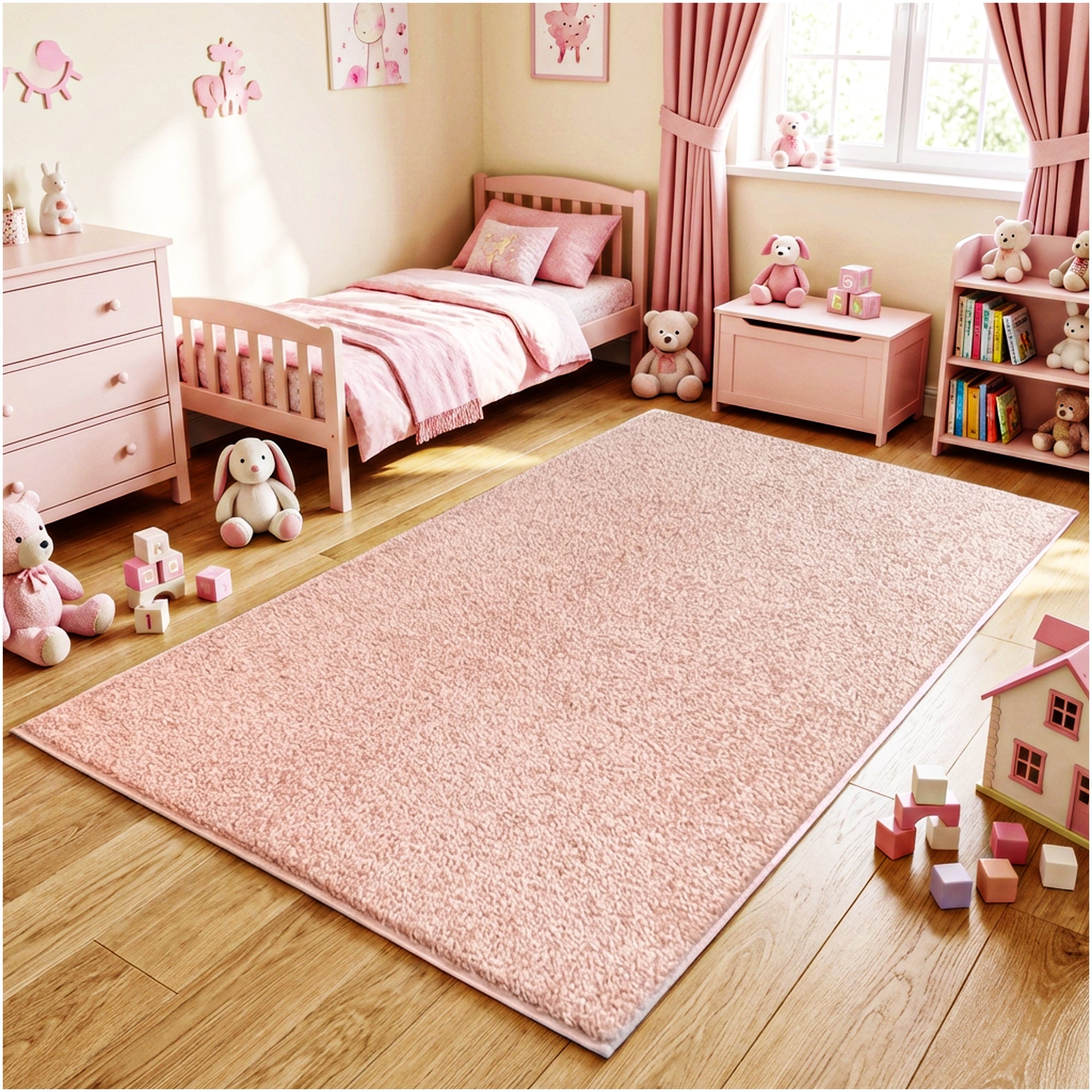 Kid Crossing Soft Area Rug – Colorful Collection, Custom Sizes Available