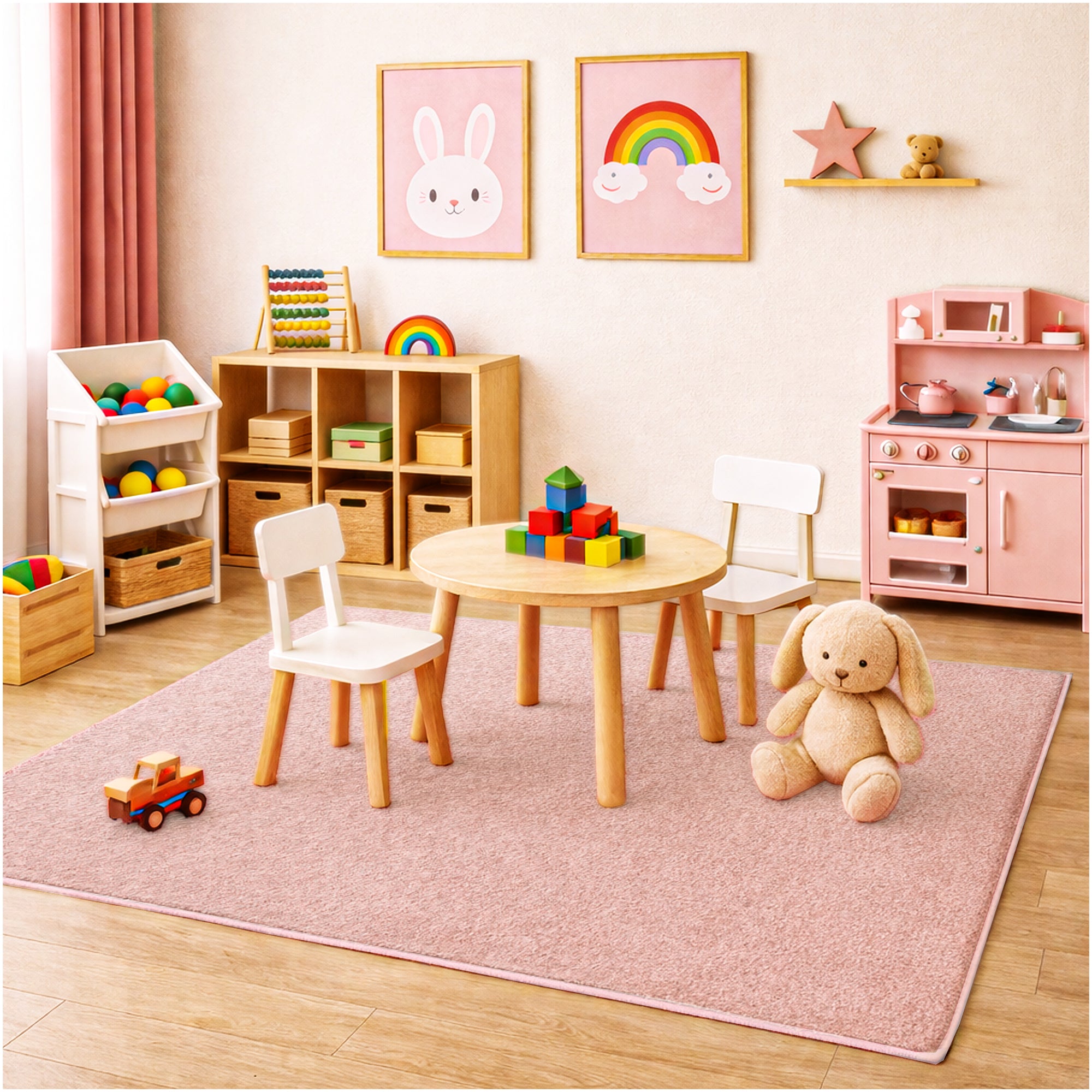 Kid Crossing Soft Area Rug – Colorful Collection, Custom Sizes Available