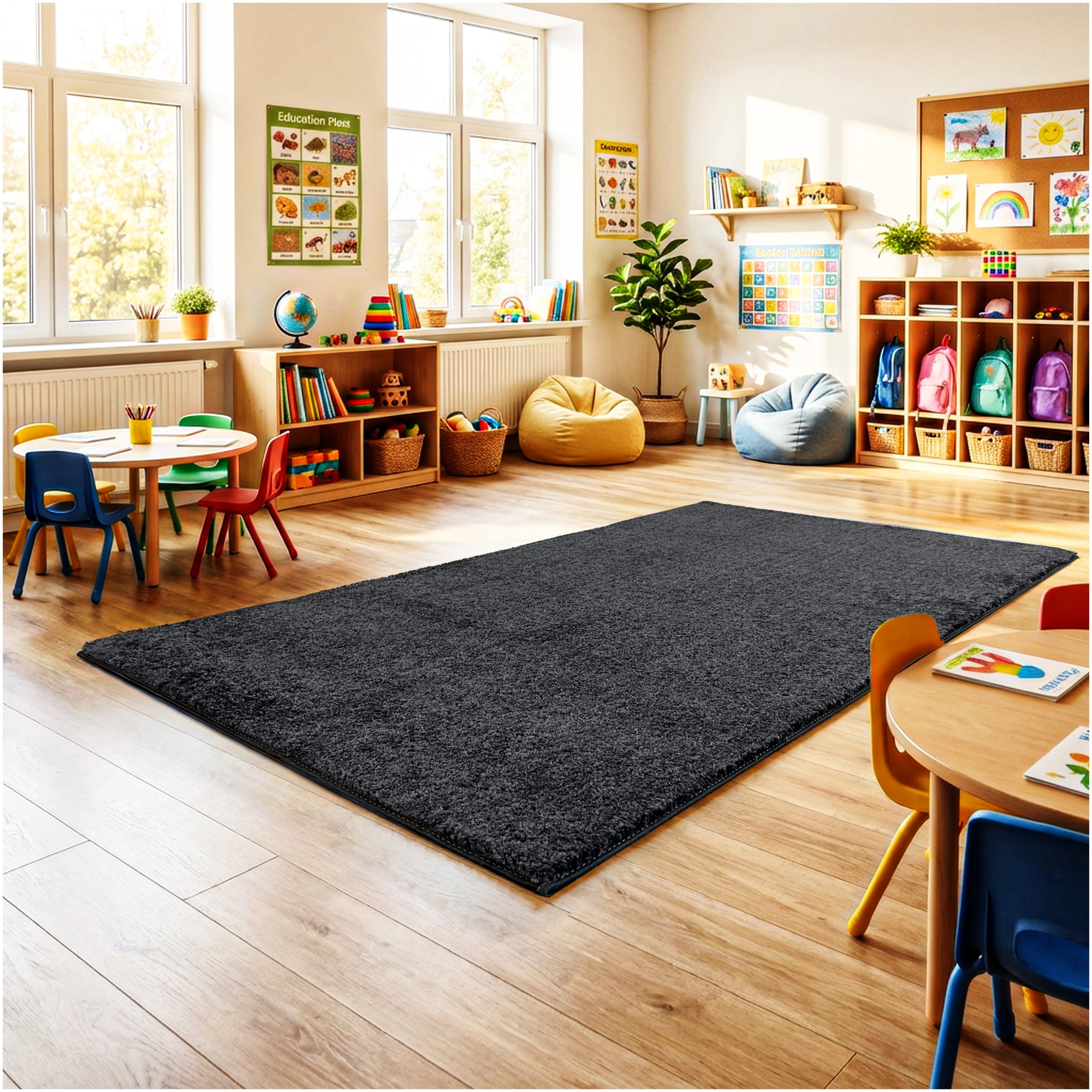 Kid Crossing Soft Area Rug – Colorful Collection, Custom Sizes Available