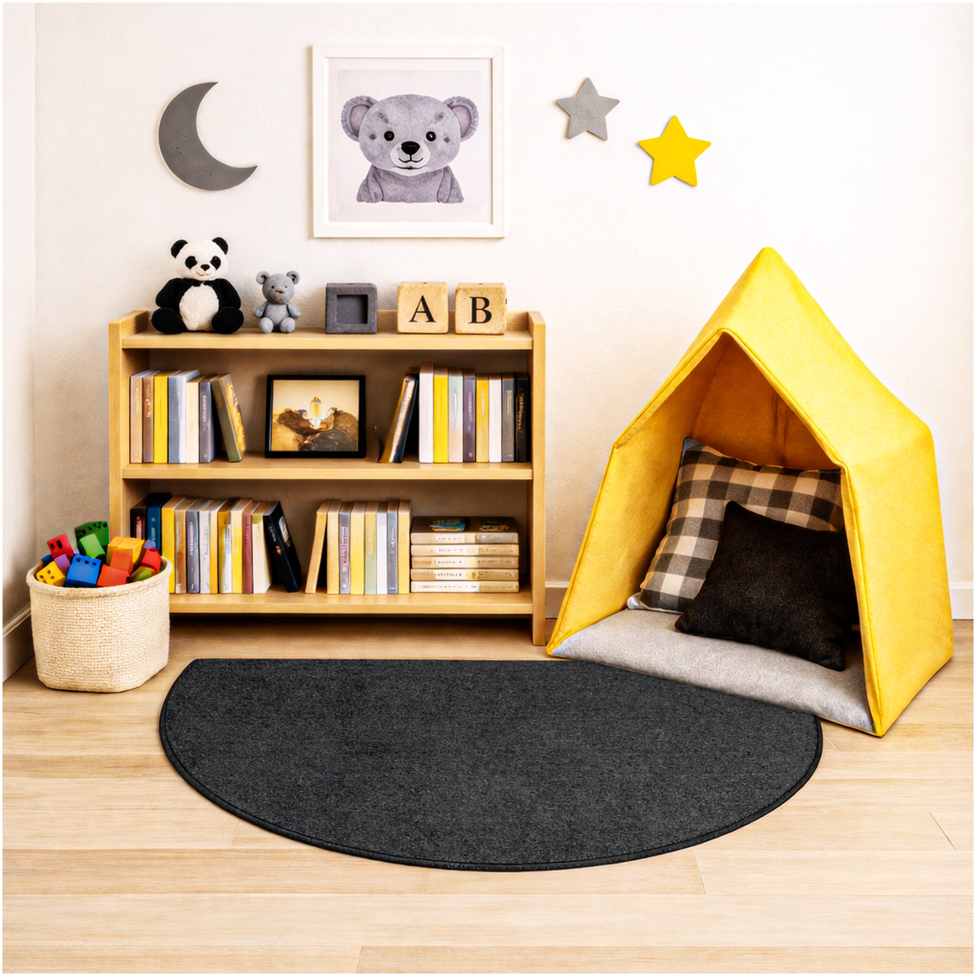 Kid Crossing Soft Area Rug – Colorful Collection, Custom Sizes Available - Sample