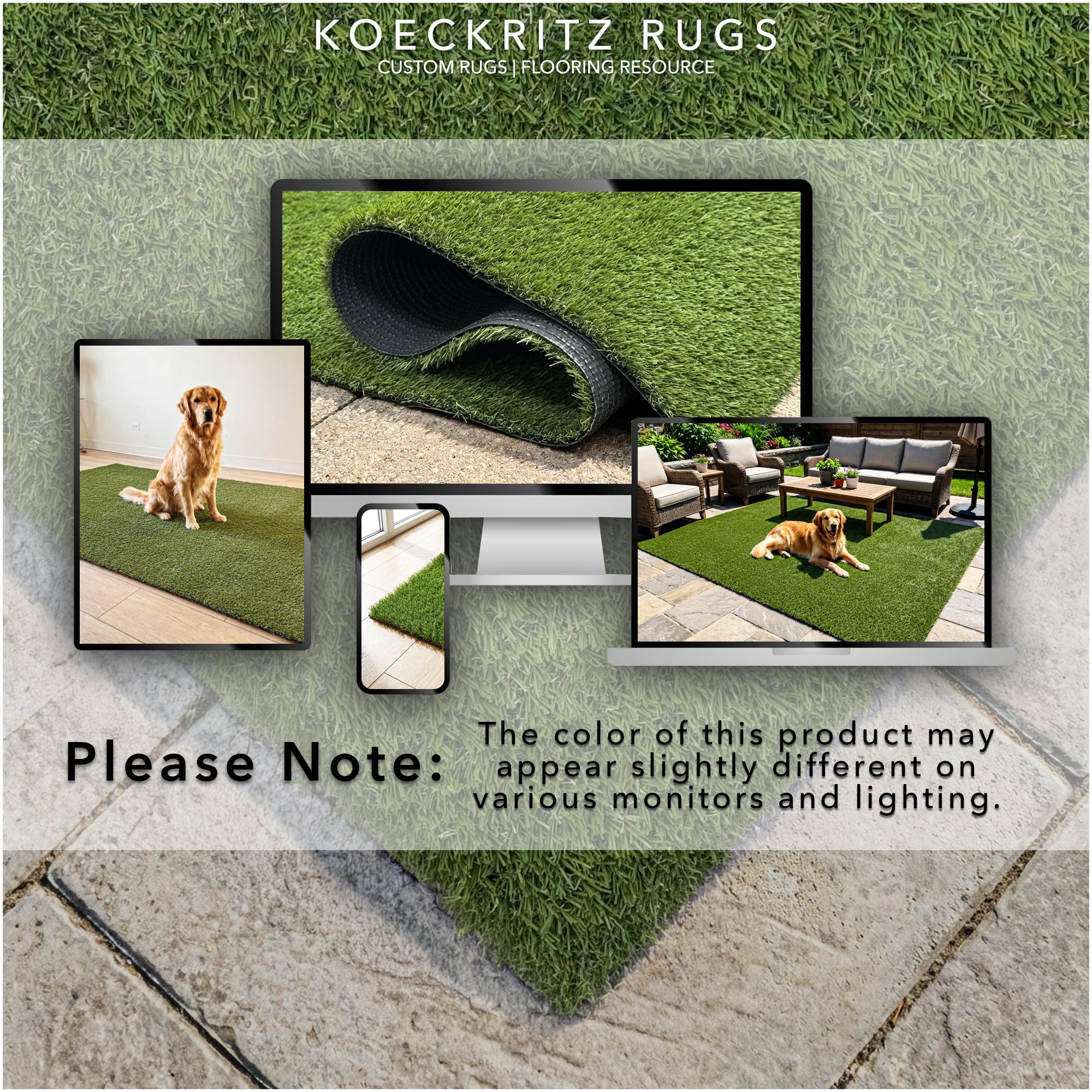Artificial Grass Rug 5'x7' | Premium 54oz Indoor Outdoor Turf