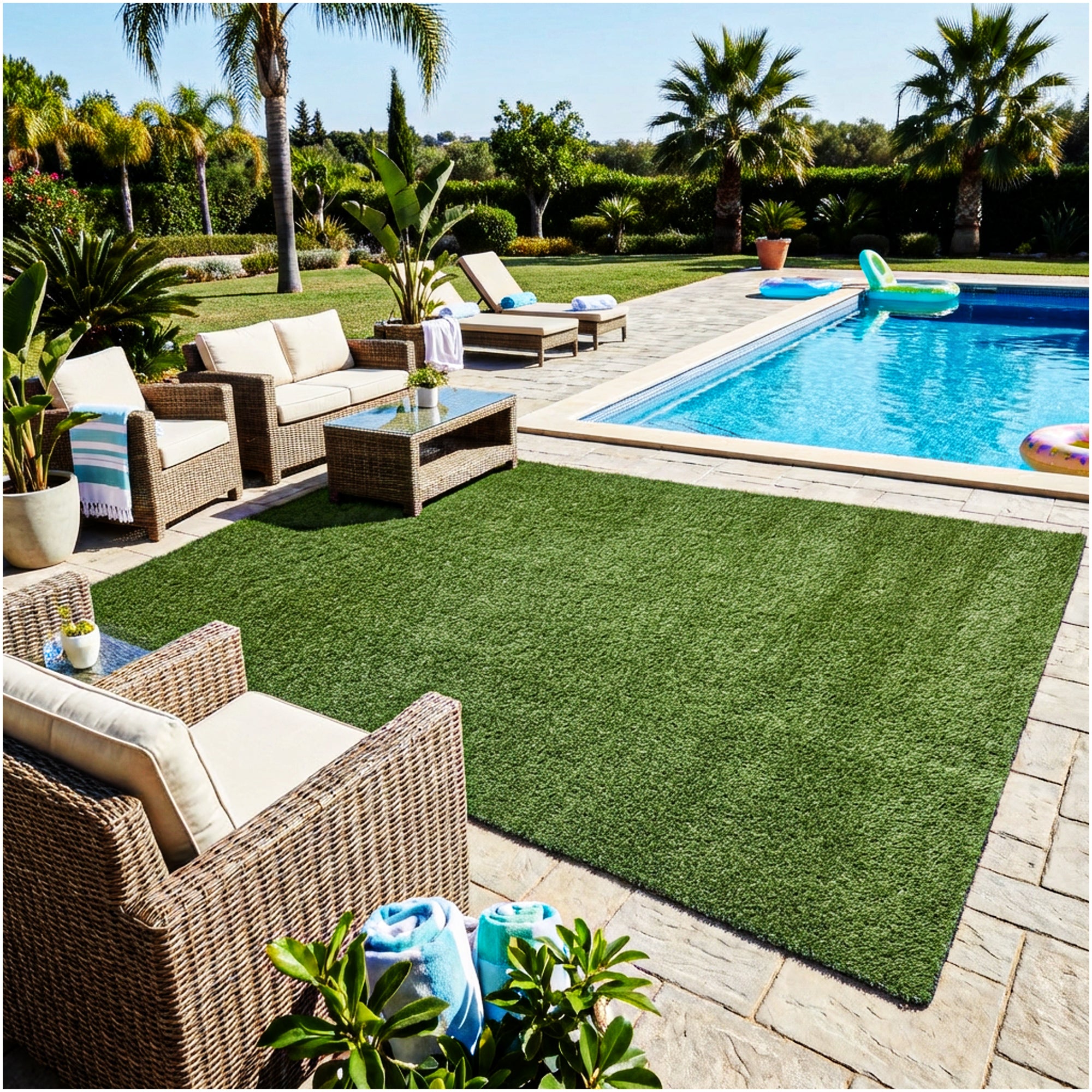 Artificial Grass Rug 5'x7' | Premium 54oz Indoor Outdoor Turf