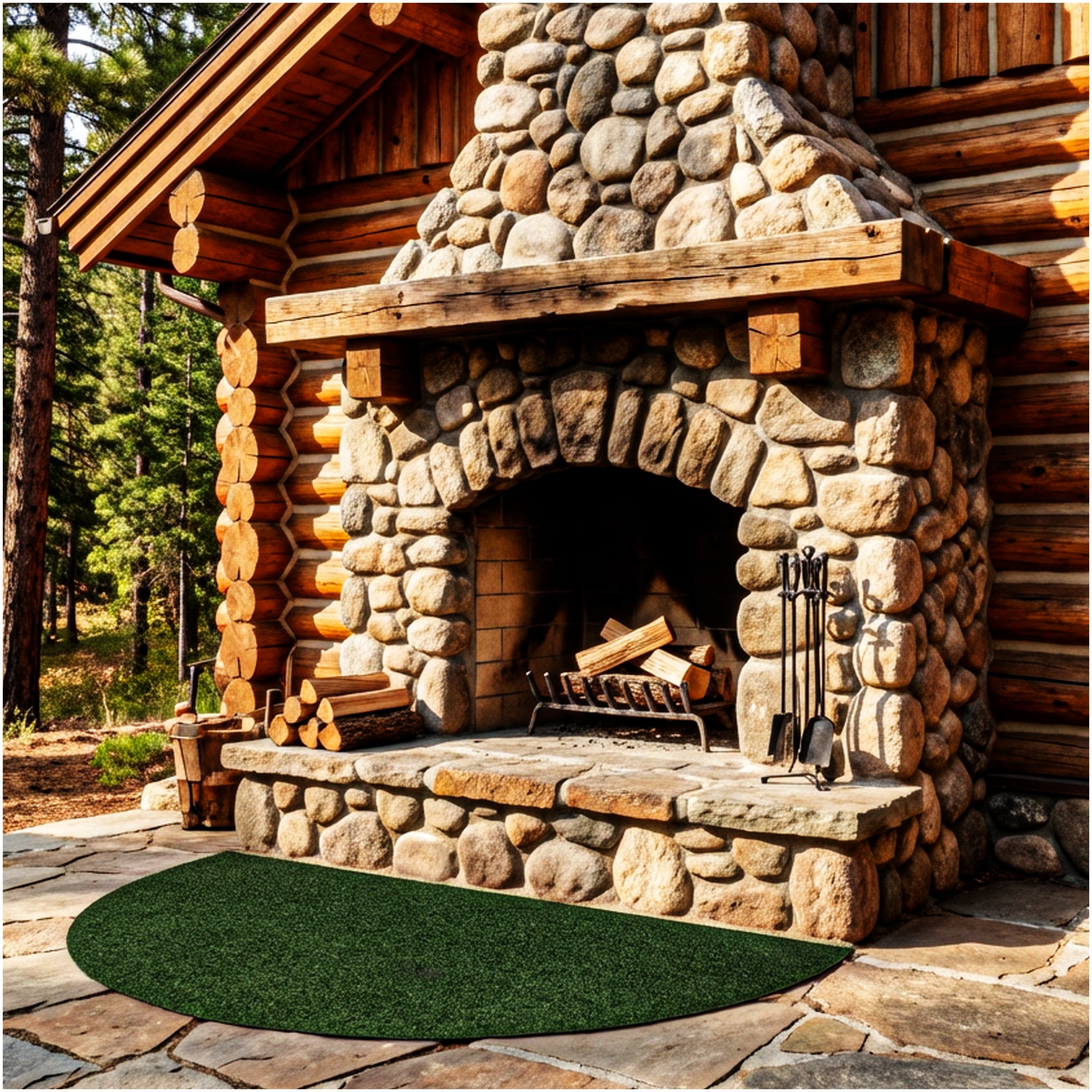 Grizzly Turf Indoor/Outdoor Area Rug – Durable, Weatherproof, Custom Cut