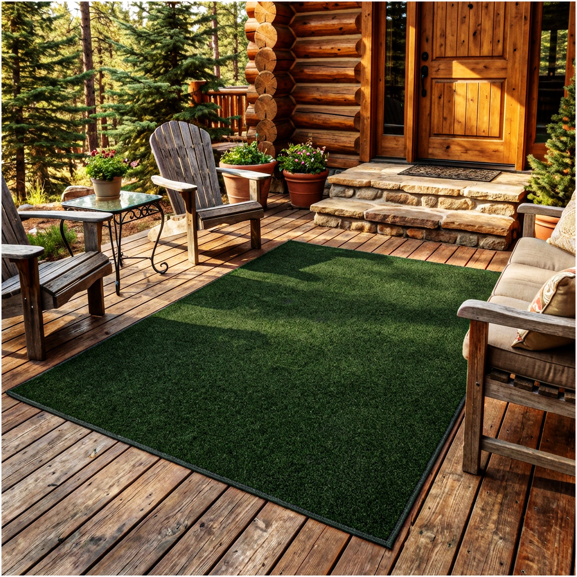 Grizzly Turf Indoor/Outdoor Area Rug – Durable, Weatherproof, Custom Cut