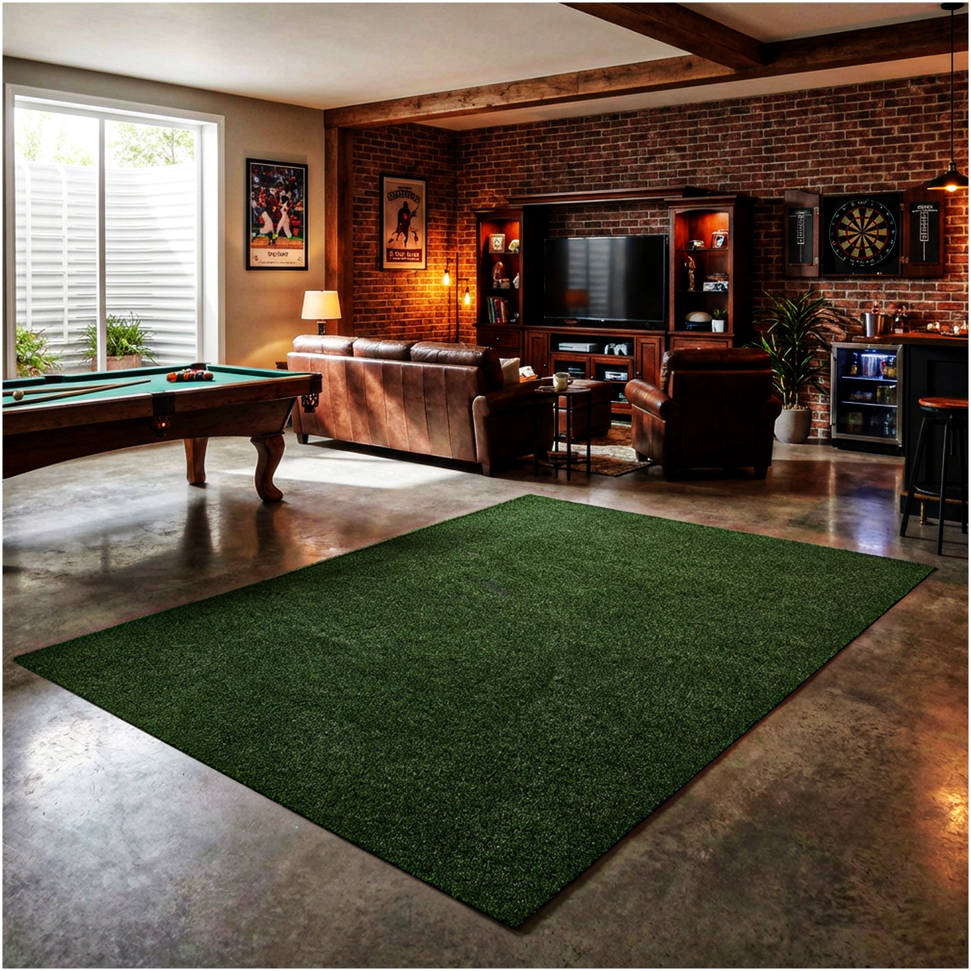 Grizzly Turf Indoor/Outdoor Area Rug – Durable, Weatherproof, Custom Cut