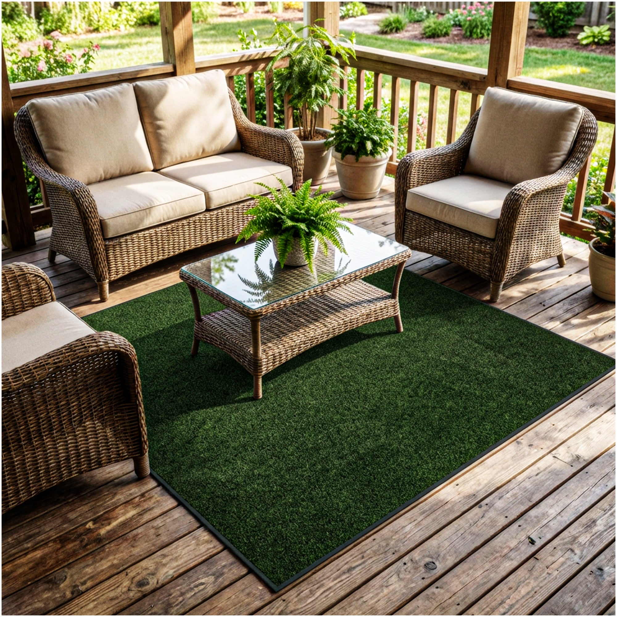 Grizzly Turf Indoor/Outdoor Area Rug – Durable, Weatherproof, Custom Cut