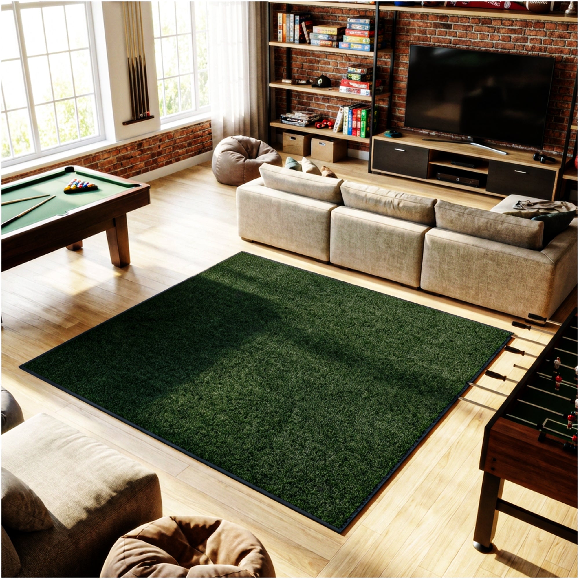 Grizzly Turf Indoor/Outdoor Area Rug – Durable, Weatherproof, Custom Cut