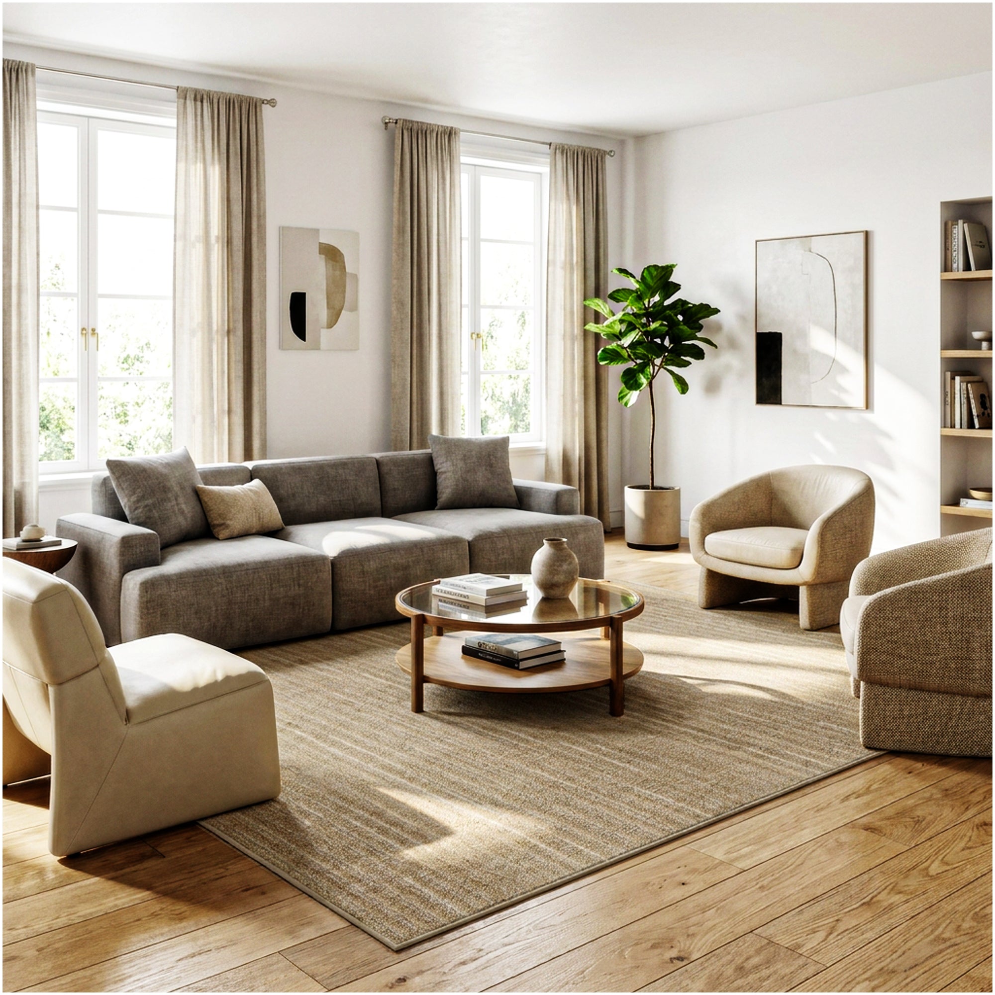 Milliken Stitches Indoor Area Rug – Standard Sizes & Color Options