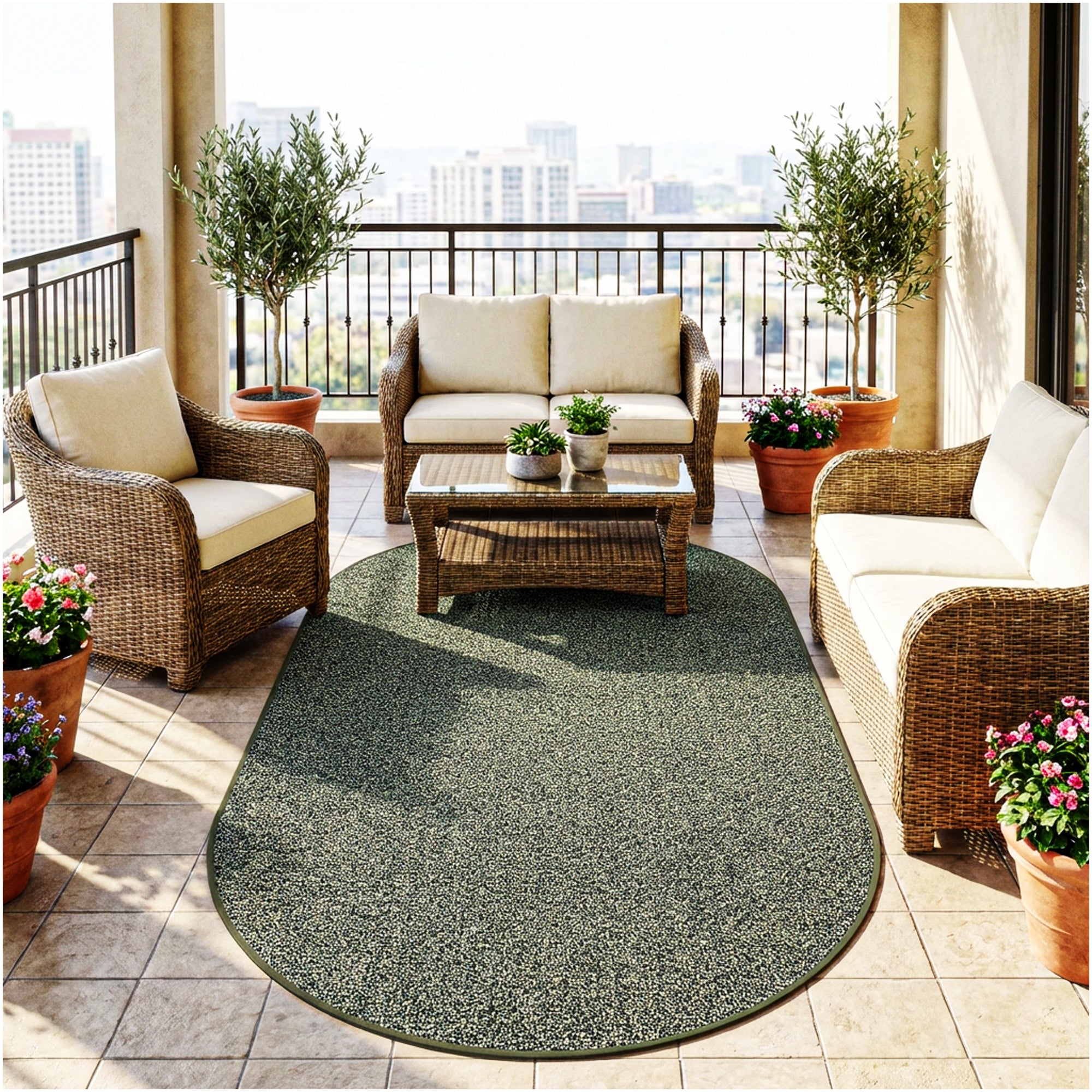 Natural Path Indoor/Outdoor Area Rug – Custom Sizes, 6 Colors