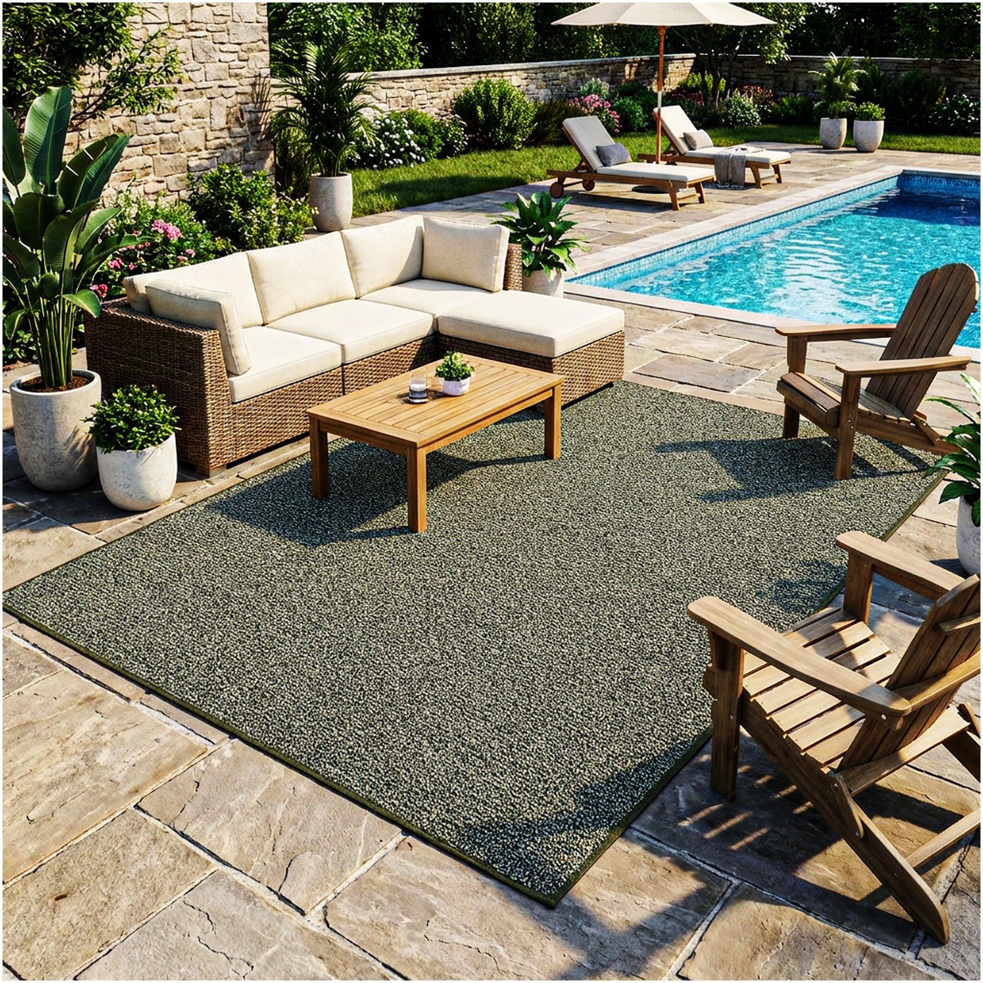 Natural Path Indoor/Outdoor Area Rug – Custom Sizes, 6 Colors