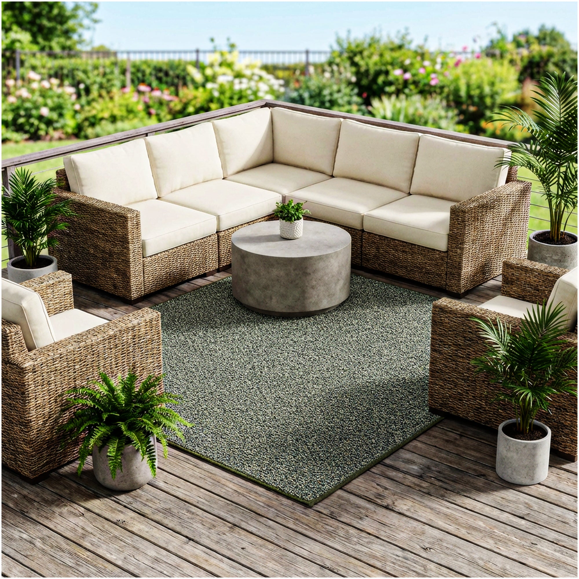 Natural Path Indoor/Outdoor Area Rug – Custom Sizes, 6 Colors