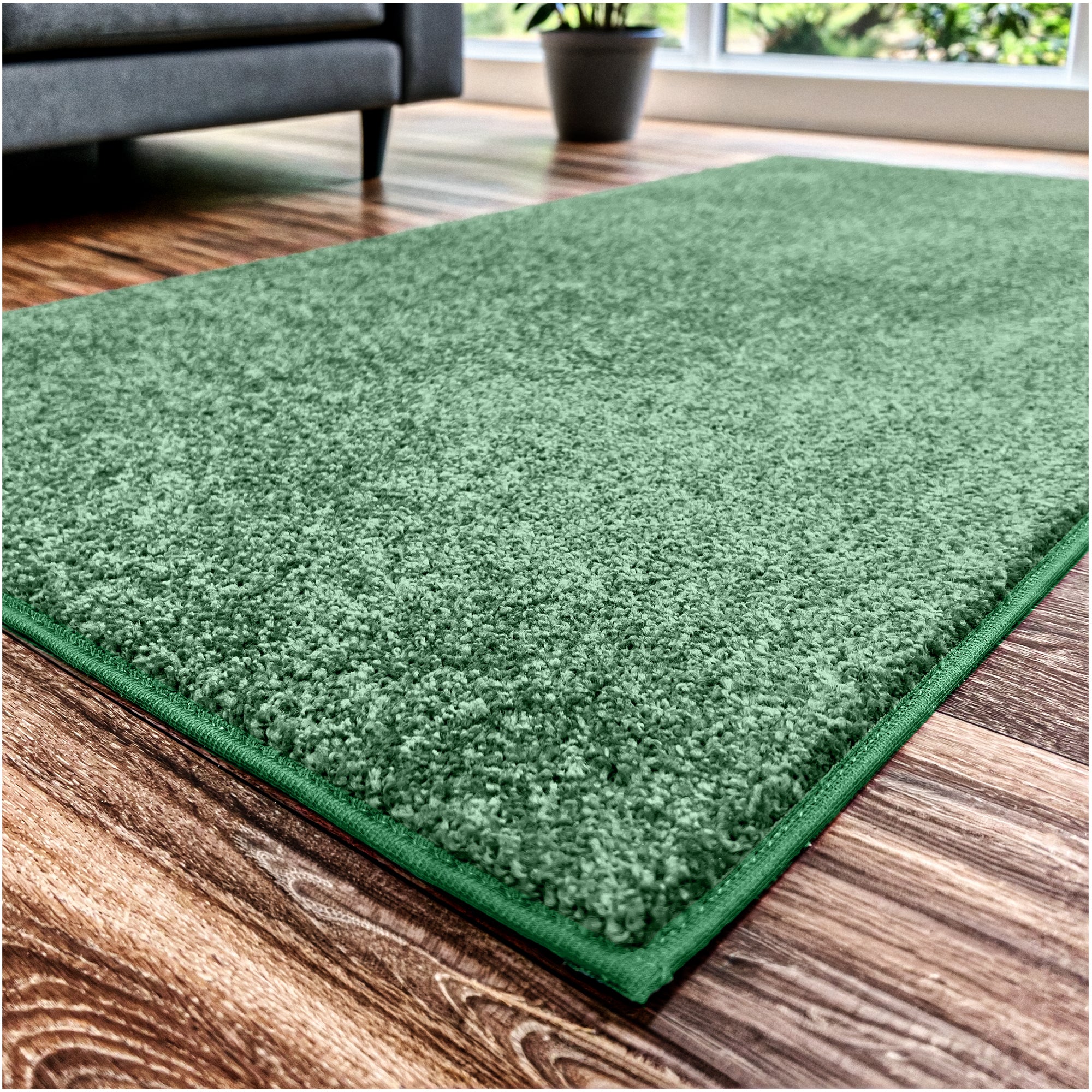 Full Court Indoor Frieze Area Rug – 25 oz Plush Pile, 2 Colors