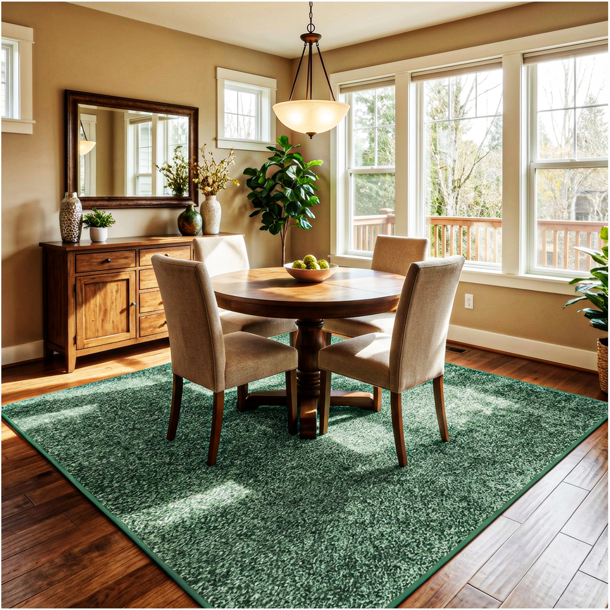 Full Court Indoor Frieze Area Rug – 25 oz Plush Pile, 2 Colors