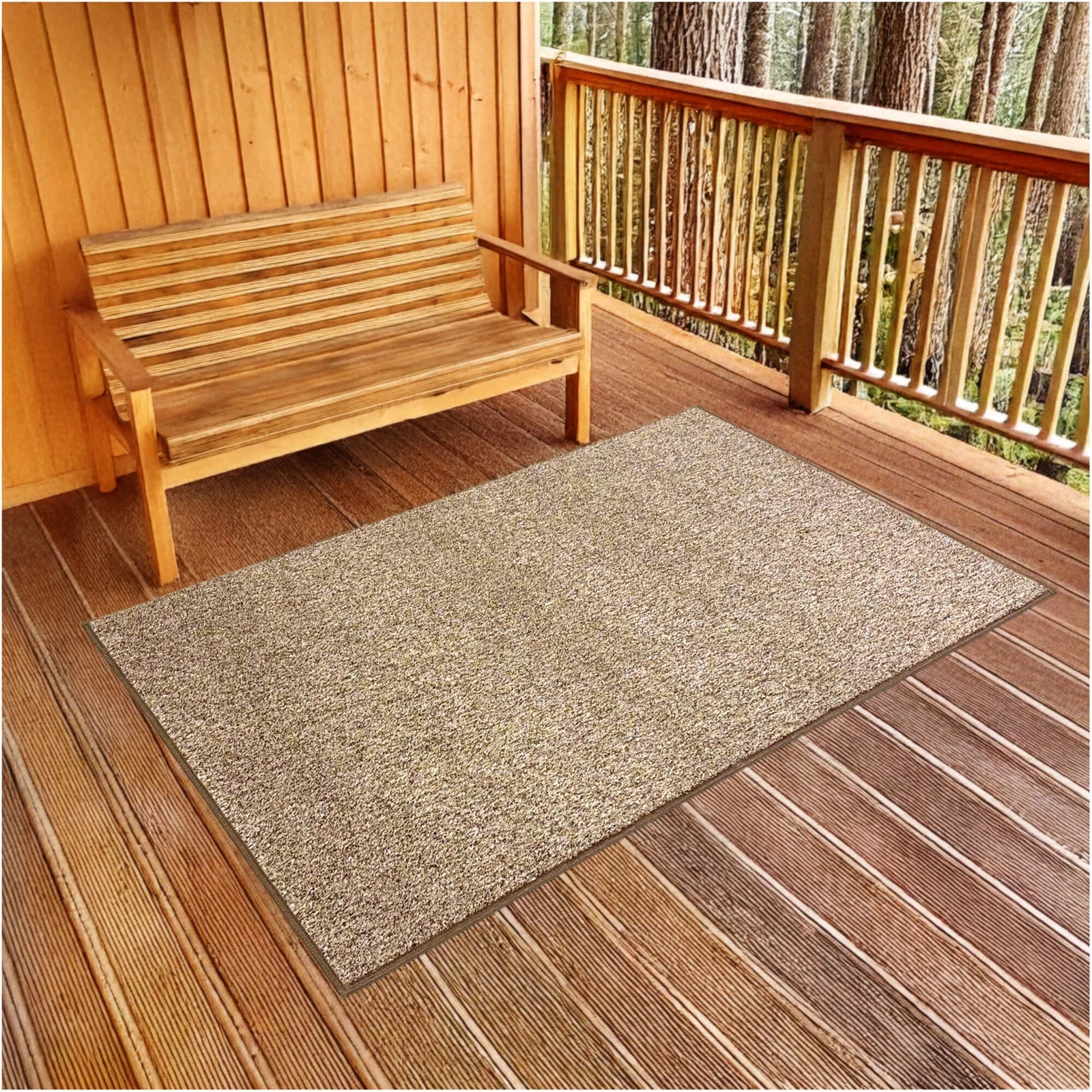 Cabana Tweed Artificial Grass Turf Rug – 3/8” Thick Ultra Turf Carpet, Custom Size, 7 Colors